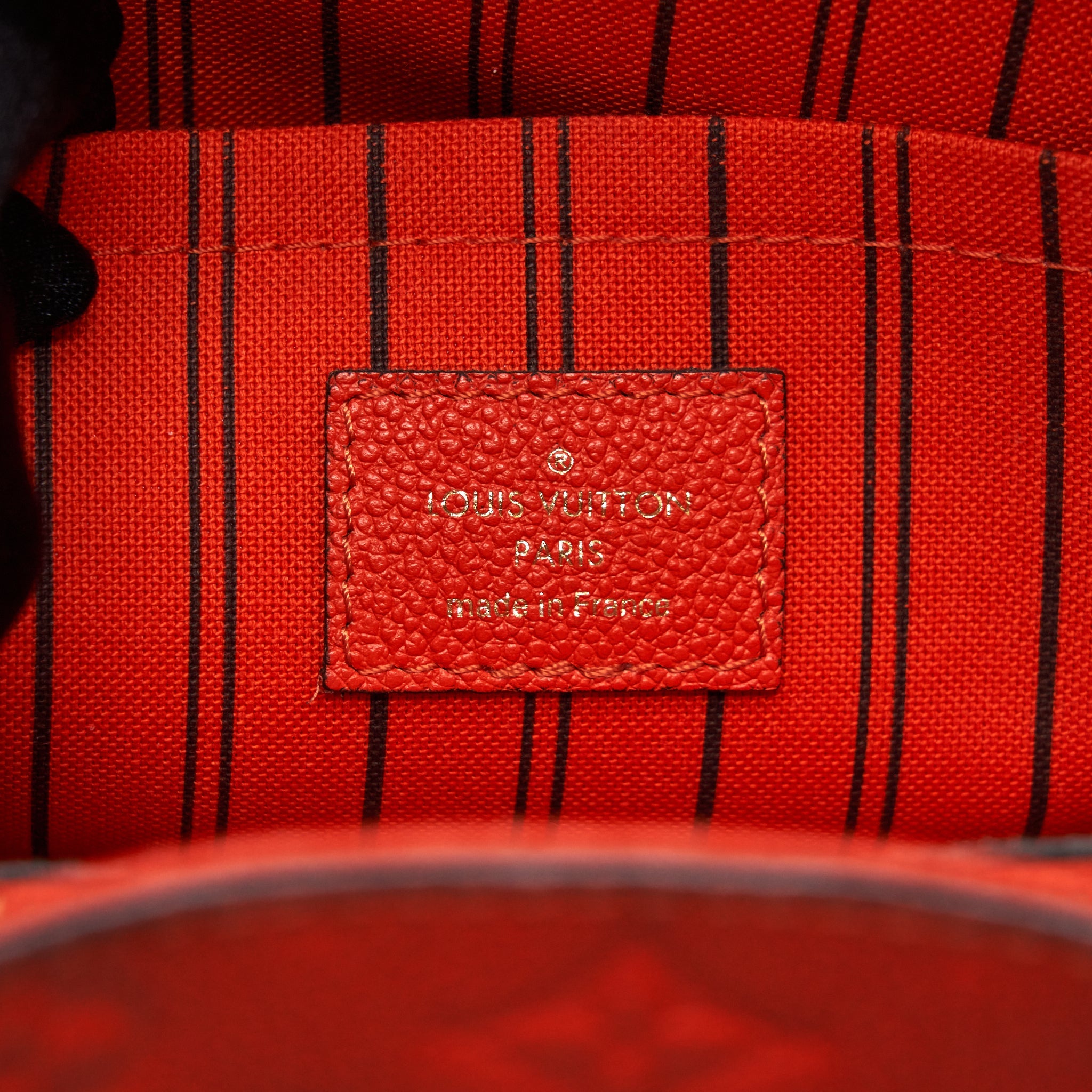 LOUIS VUITTON MONTAIGNE MM ORANGE MONOGRAM EMPREINTE YEAR 2015
