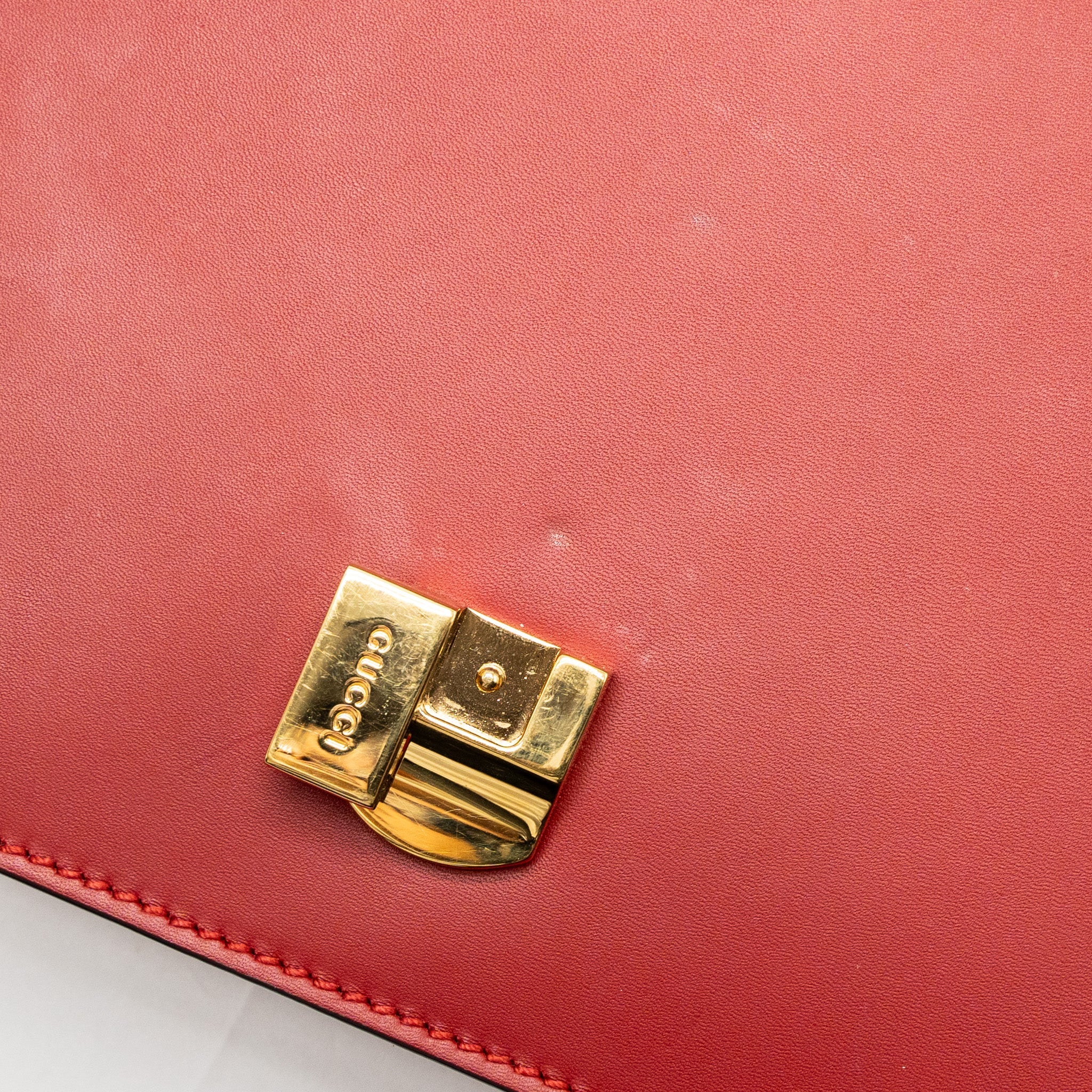 GUCCI SMALL SYLVIE BAG CALFSKIN RED GHW
