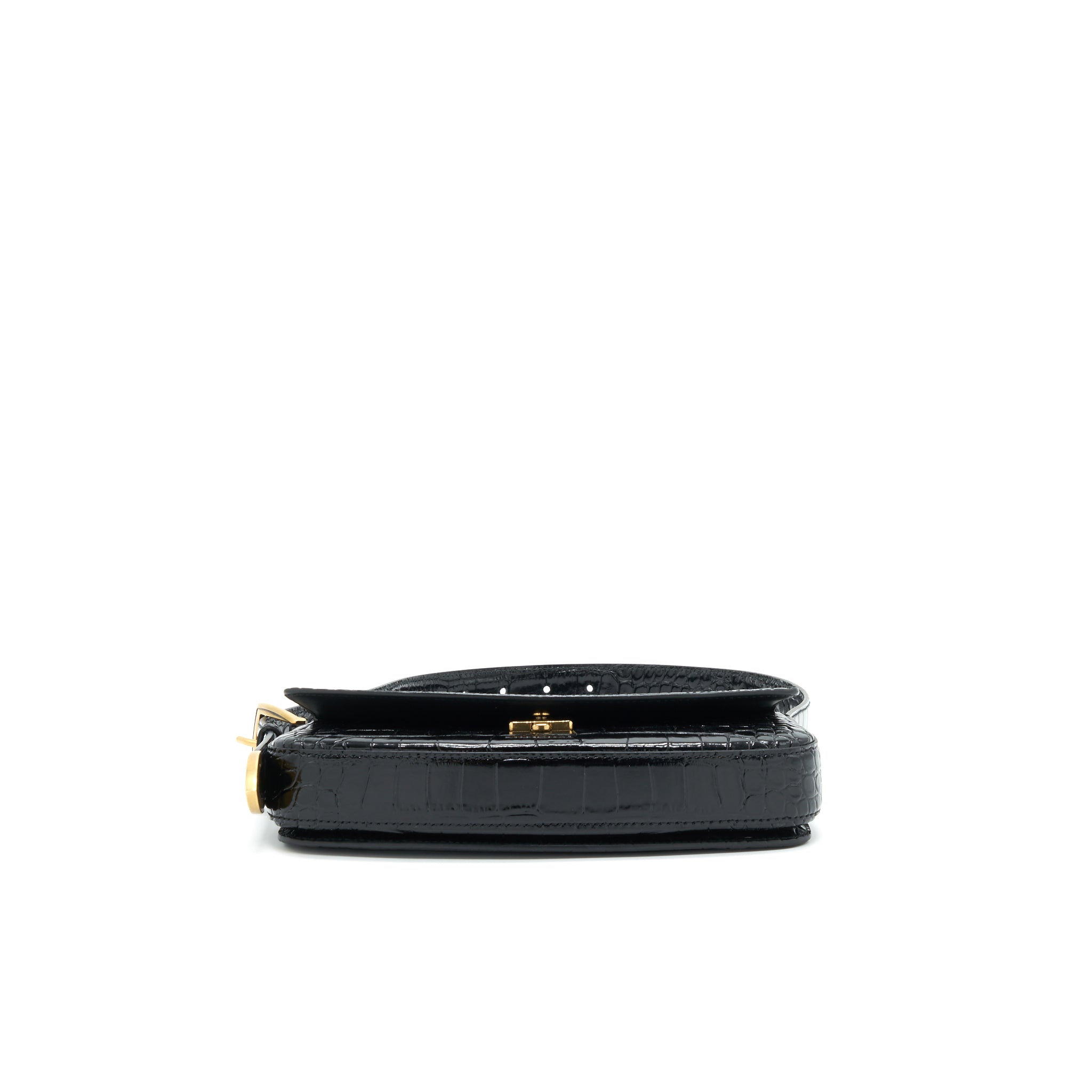 BALENCIAGA GHOST SLING BAG BLACK GHW