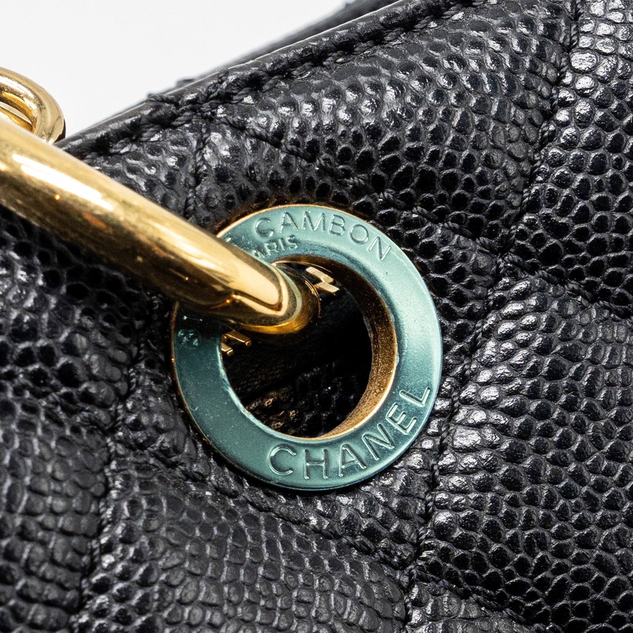 CHANEL GRAND SHOPPING TOTE BAG CAVIAR BLACK GHW