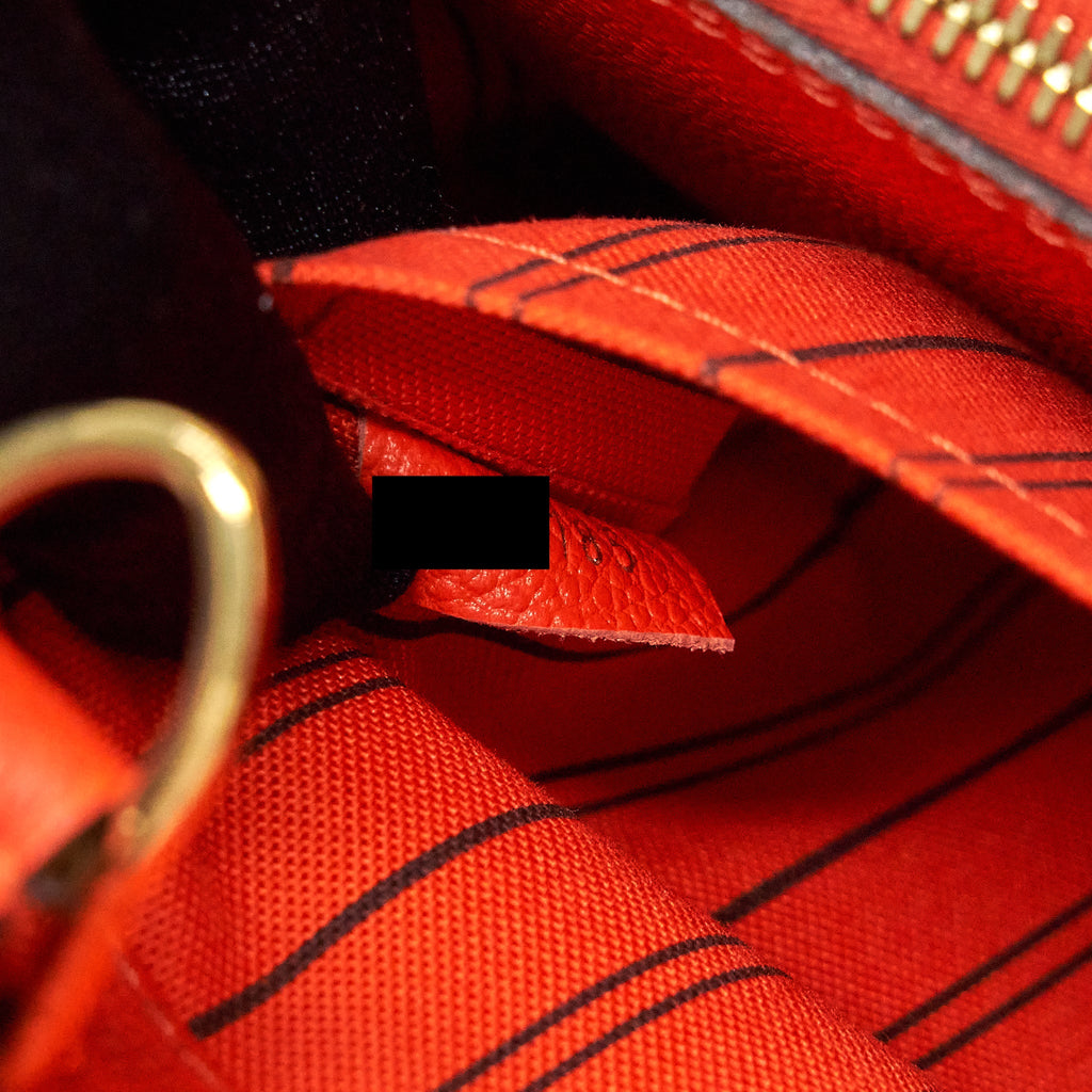 LOUIS VUITTON MONTAIGNE MM ORANGE MONOGRAM EMPREINTE YEAR 2015