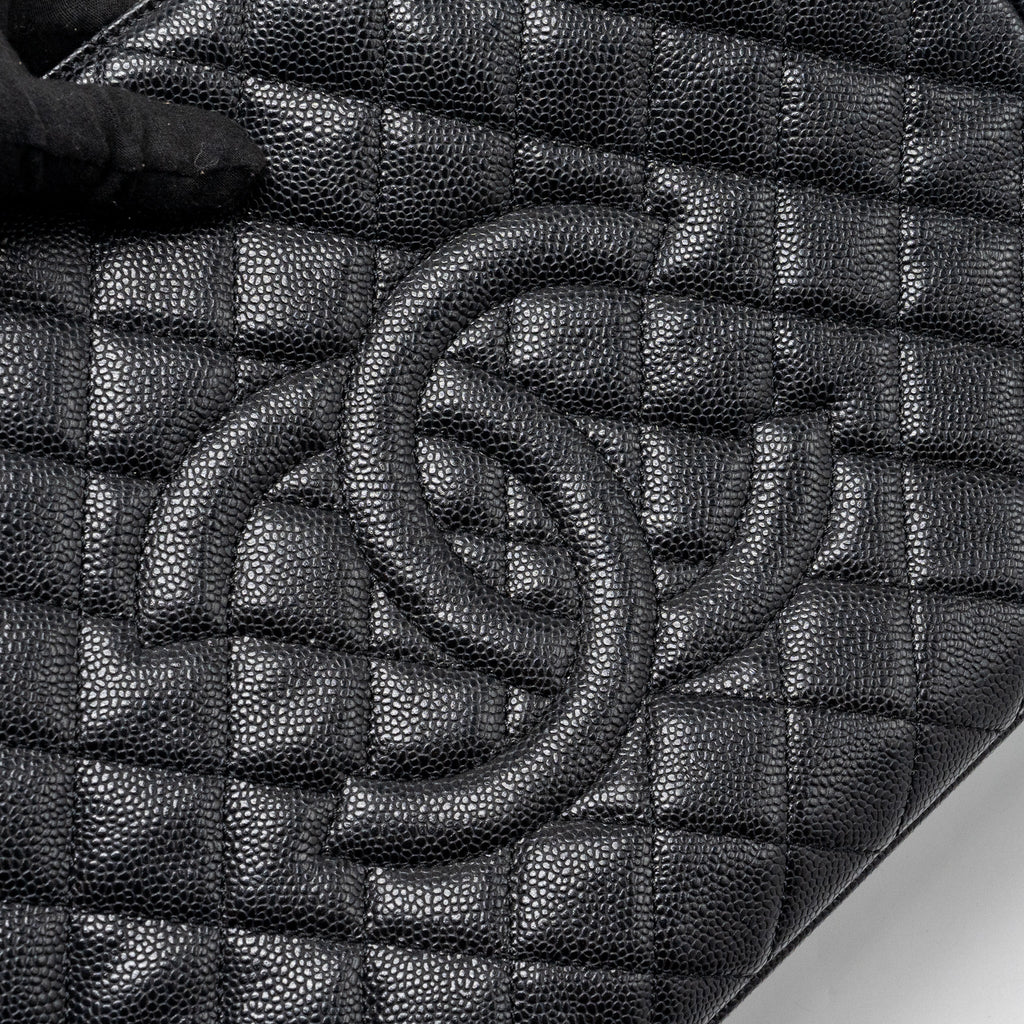 CHANEL GRAND SHOPPING TOTE BAG CAVIAR BLACK GHW