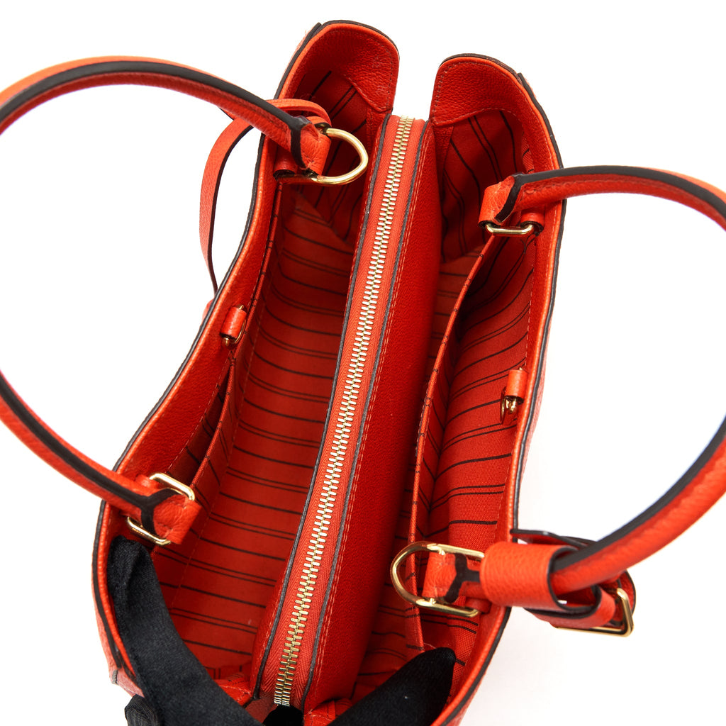 LOUIS VUITTON MONTAIGNE MM ORANGE MONOGRAM EMPREINTE YEAR 2015