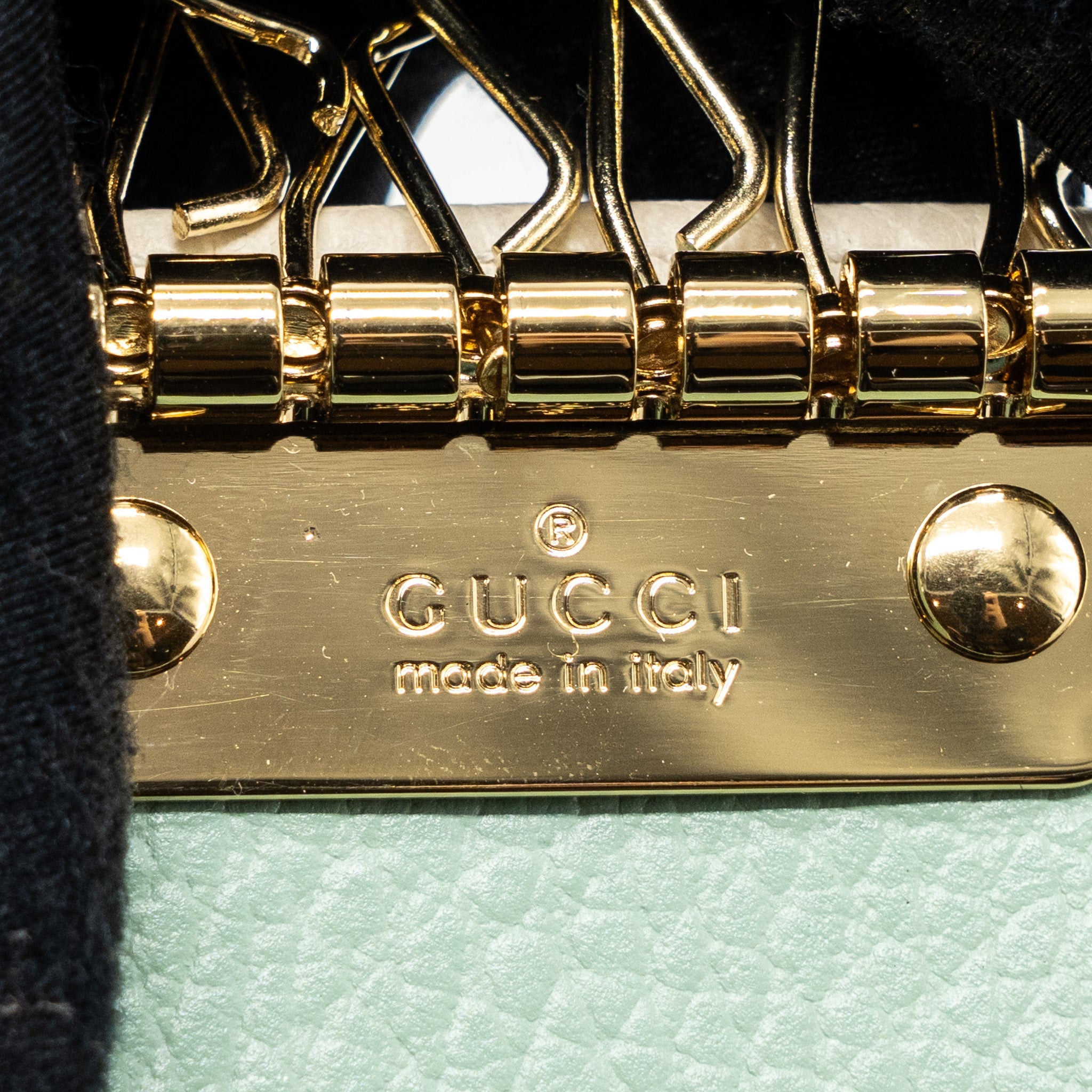 GUCCI OPHIDIA KEY CASE CALFSKIN WHITE GHW