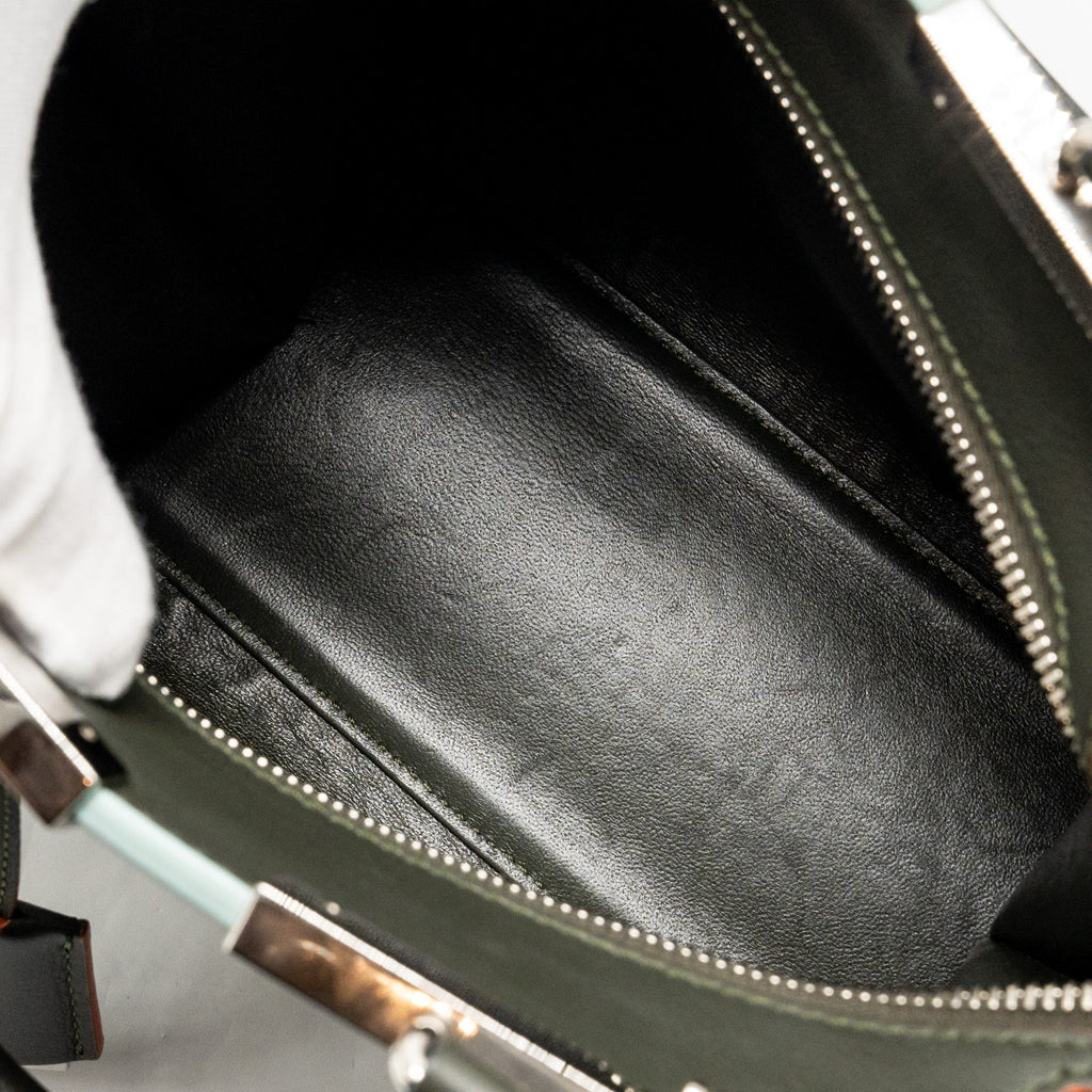 FENDI MINI 3JOURS TOTE BAG CALFSKIN DARK GREEN SHW