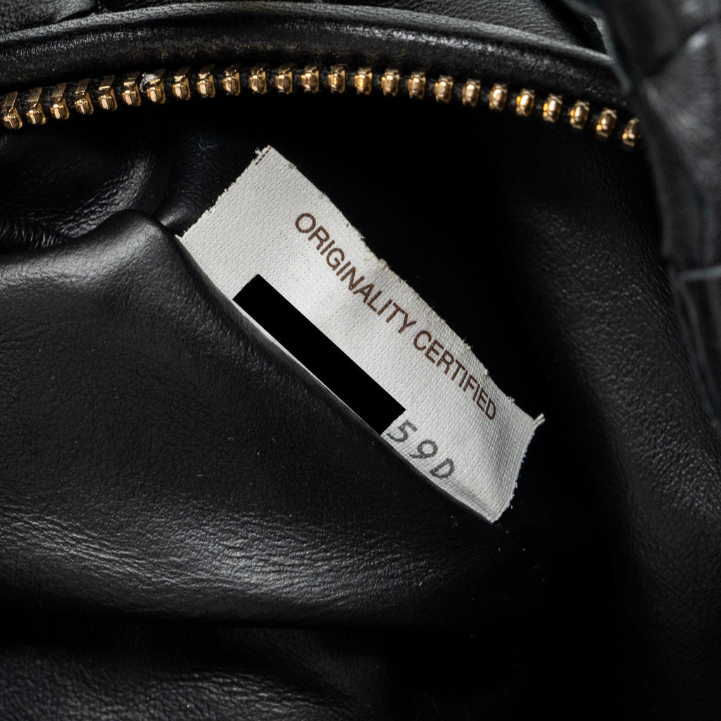 BOTTEGA VENETA MINI JODIE CHAIN BAG LAMBSKIN BLACK GHW