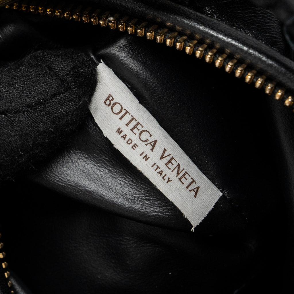 BOTTEGA VENETA MINI JODIE CHAIN BAG LAMBSKIN BLACK GHW