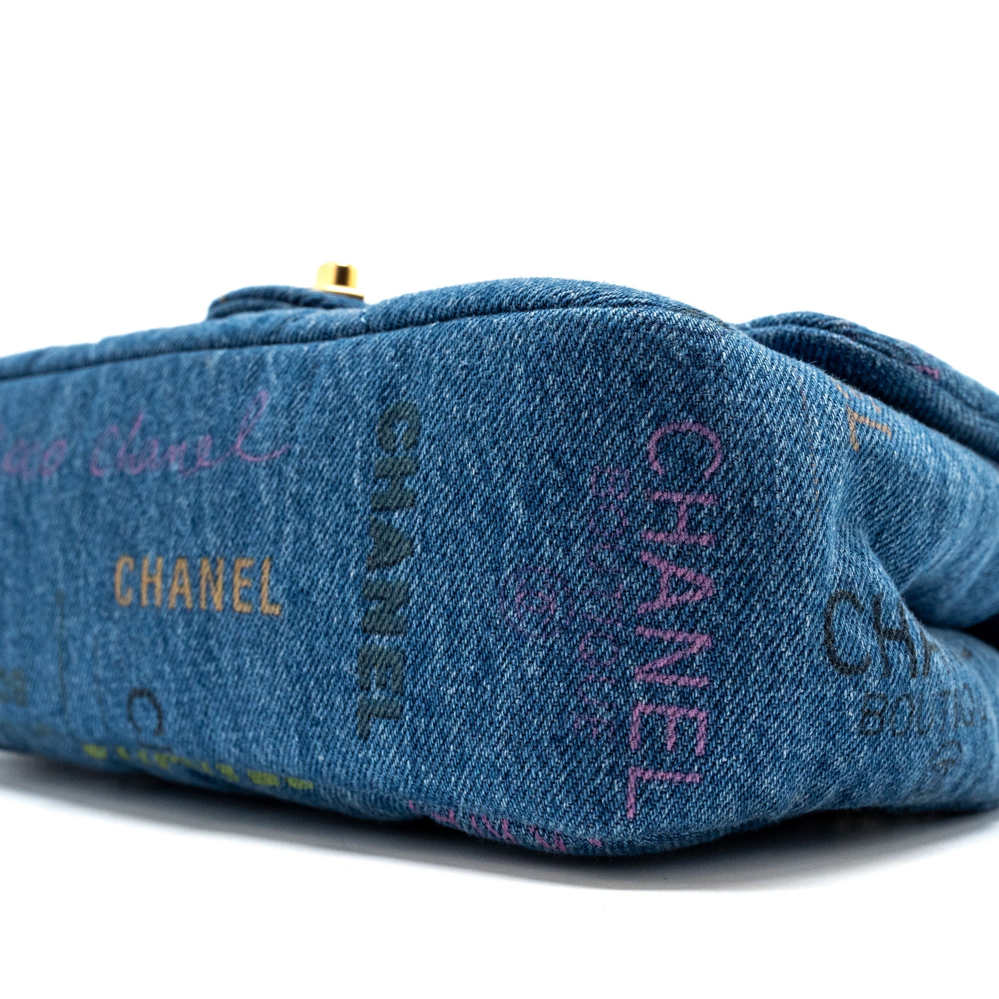 CHANEL 22P FLAP BAG DENIM BLUE GHW (MICROCHIP)
