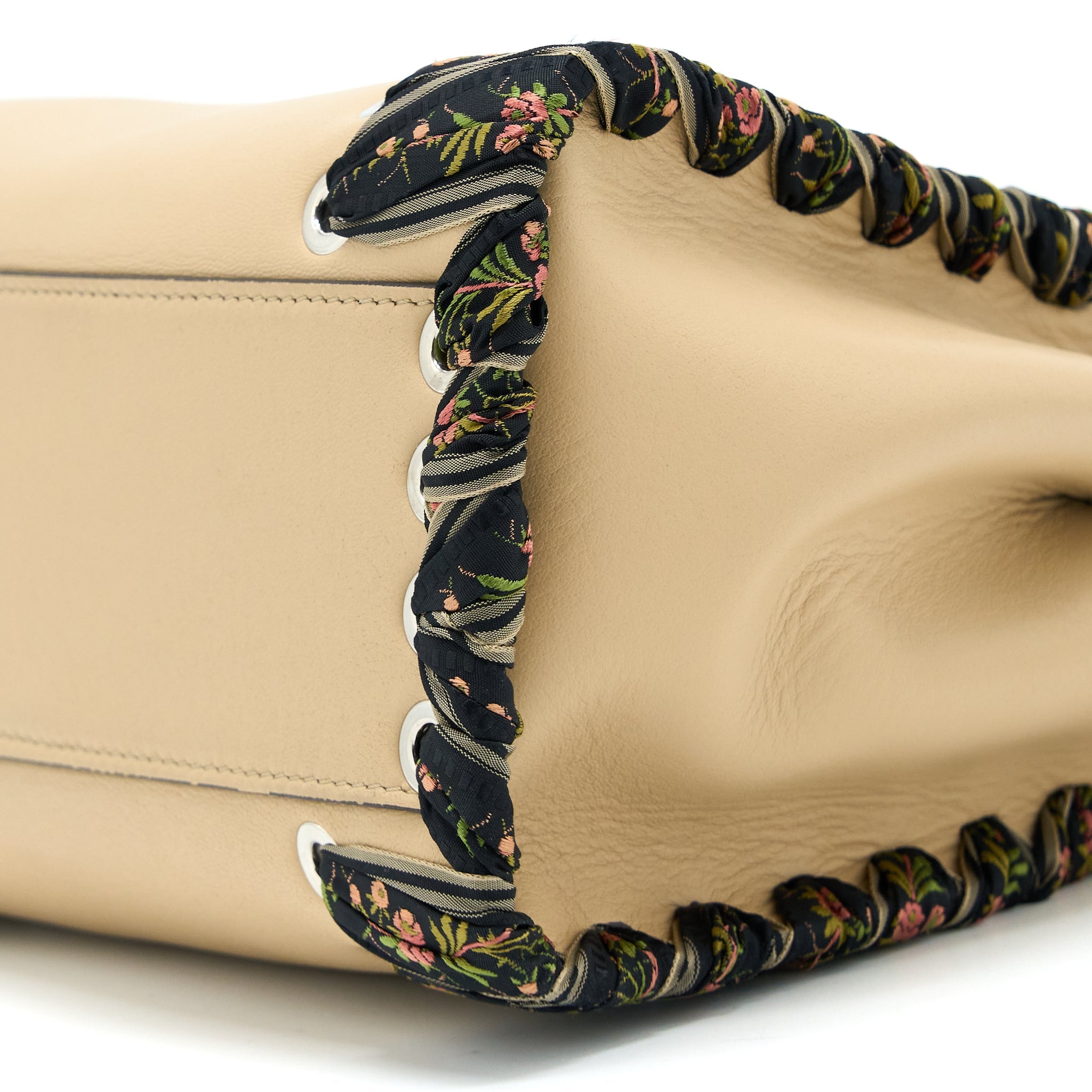 FENDI MINI PEEKABOO BAG LIMITED EDITION BEIGE/MULTICOLOUR SHW