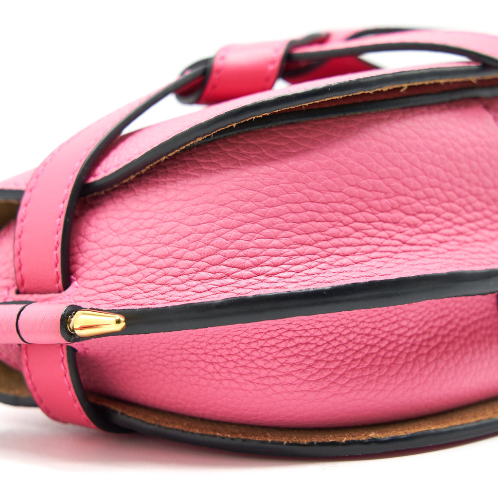 LOEWE GATE MINI LEATHER BELT BAG PINK