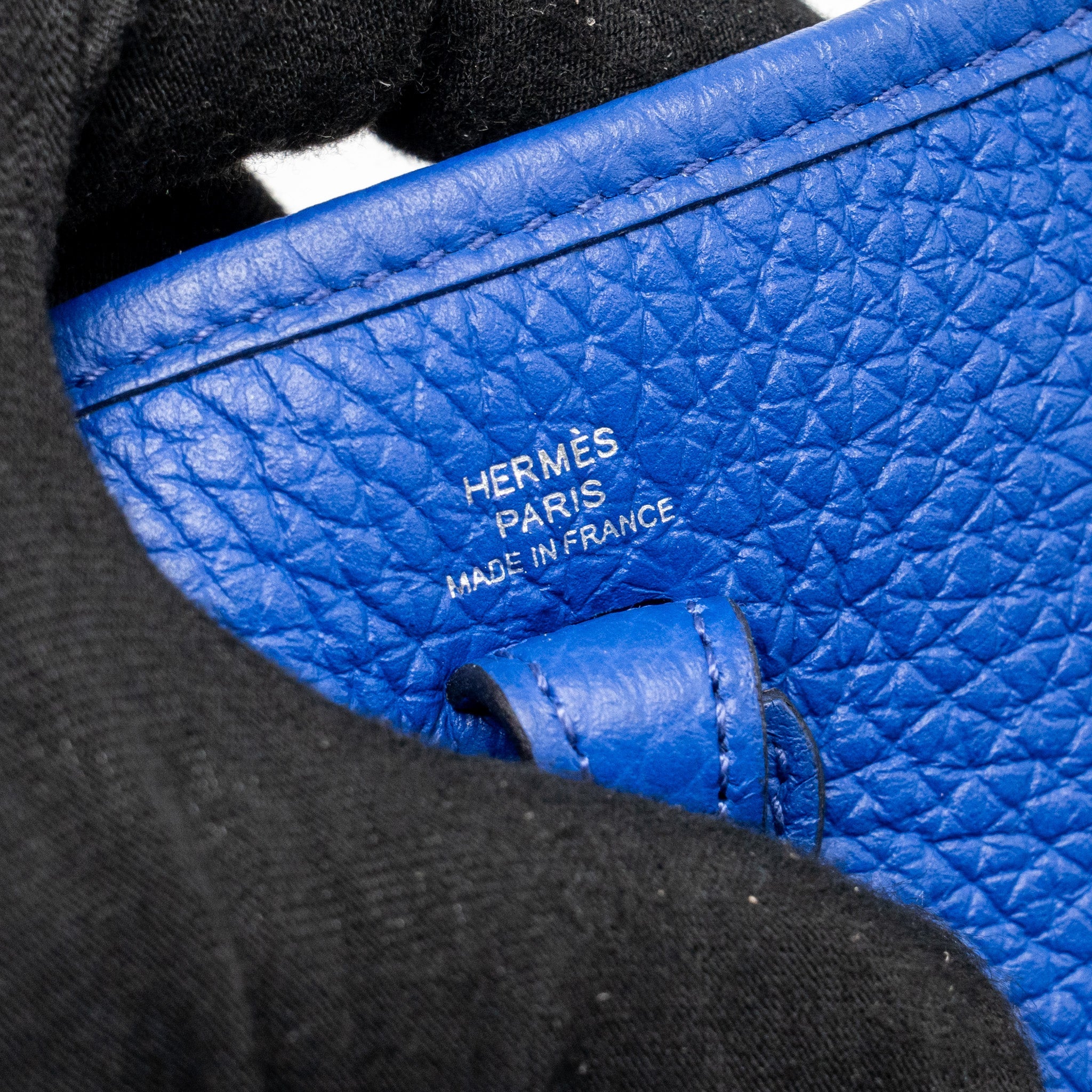 HERMES MINI EVELYNE CLEMENCE ELECTRIC BLUE SHW