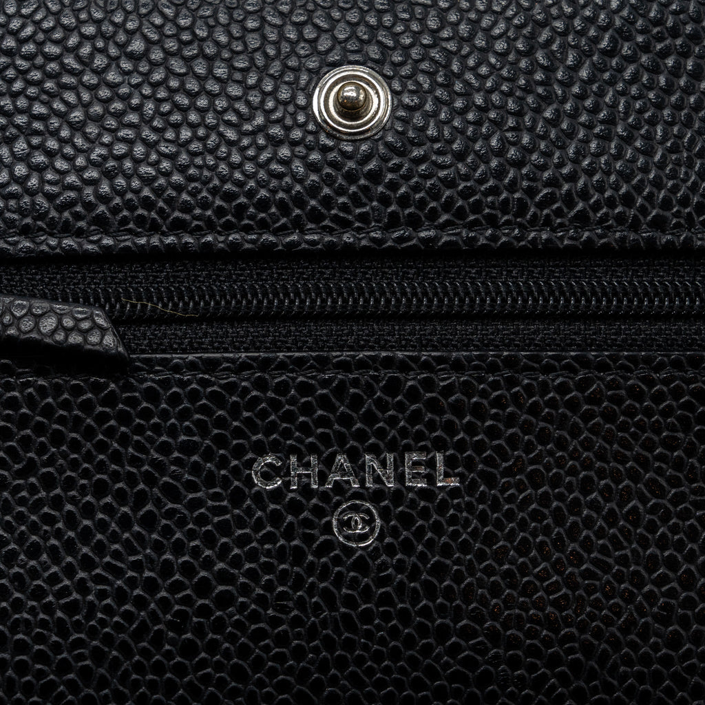 CHANEL CLASSIC WALLET ON CHAIN CAVIAR BLACK SHW