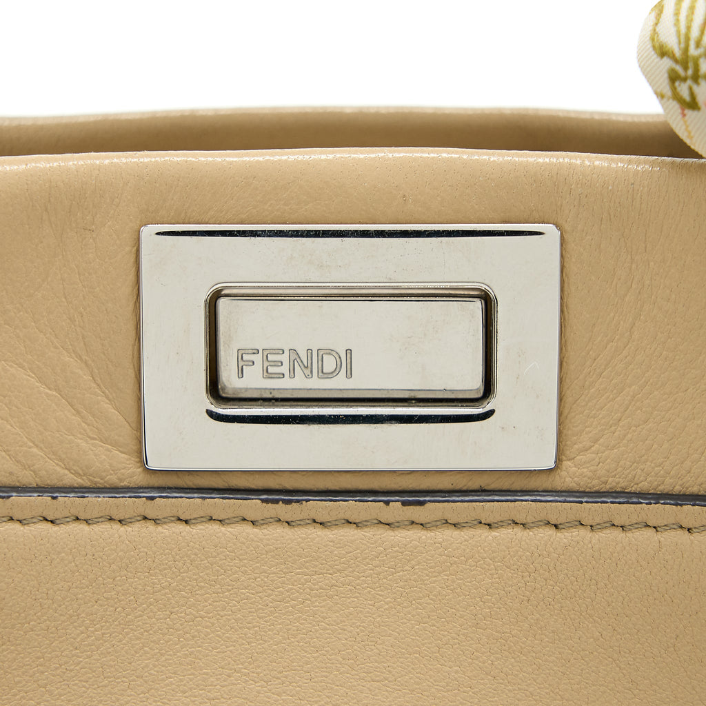 FENDI MINI PEEKABOO BAG LIMITED EDITION BEIGE/MULTICOLOUR SHW