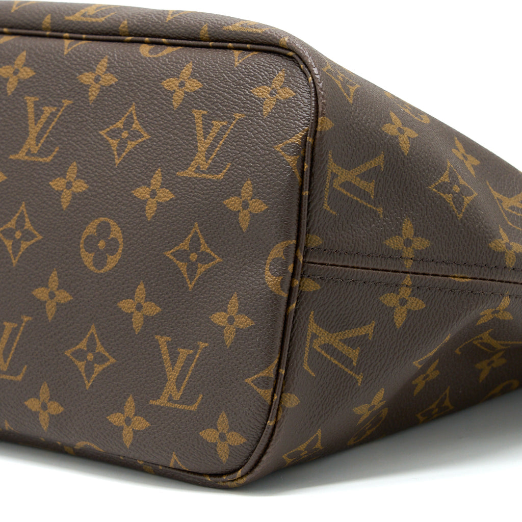 LOUIS VUITTON NEVERFULL MM MONOGRAM CANVAS BEIGE GHW (NEW VERSION)
