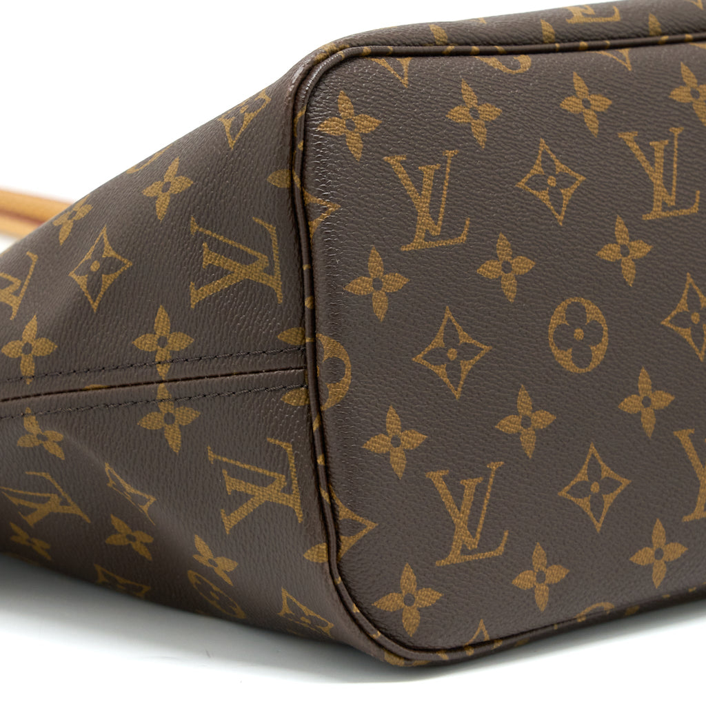 LOUIS VUITTON NEVERFULL MM MONOGRAM CANVAS BEIGE GHW (NEW VERSION)