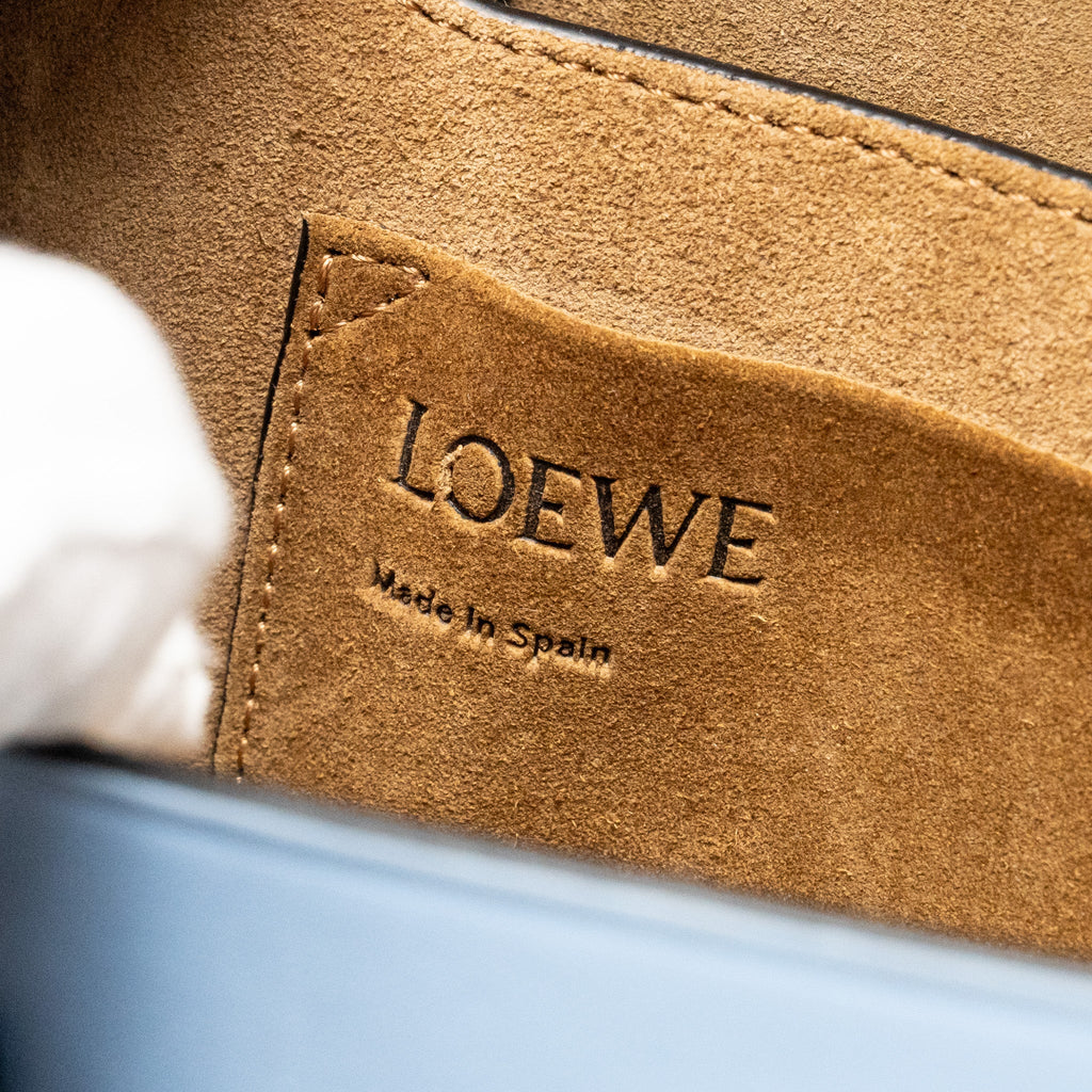 LOEWE SMALL GATE BAG CALFSKIN GREY/BLUE/MULTICOLOUR