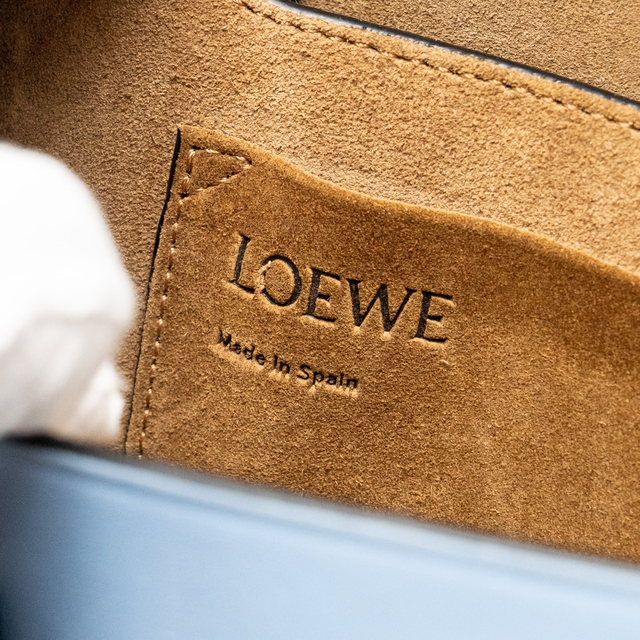 LOEWE SMALL GATE BAG CALFSKIN GREY/BLUE/MULTICOLOUR
