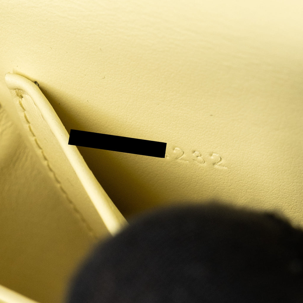 CELINE MINI CLAUDE SHINY CALFSKIN LIGHT YELLOW GHW