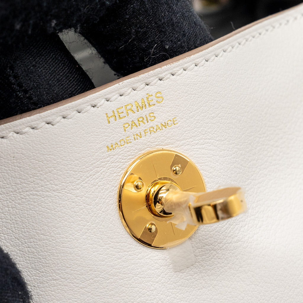 HERMES MINI LINDY SWIFT GRIS PALE / GRIS MEYER GHW