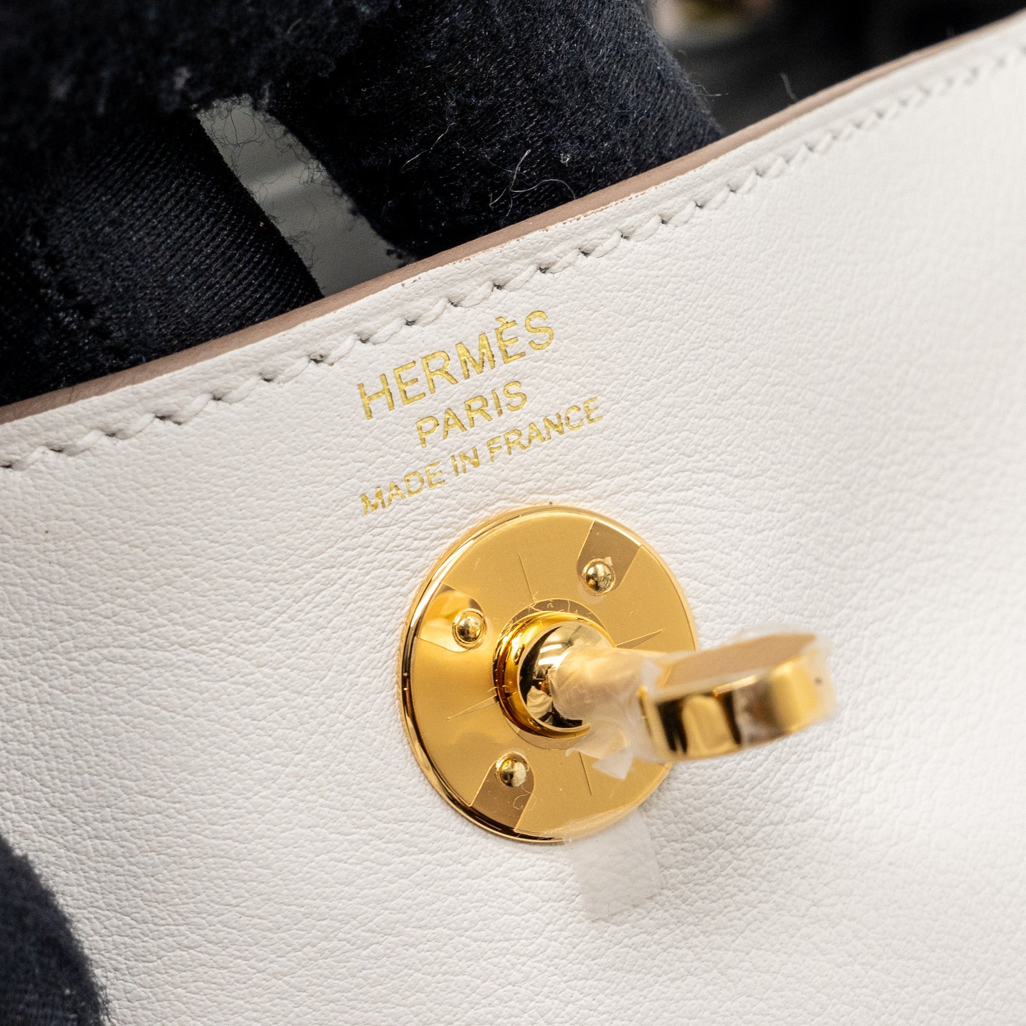 HERMES MINI LINDY SWIFT GRIS PALE / GRIS MEYER GHW