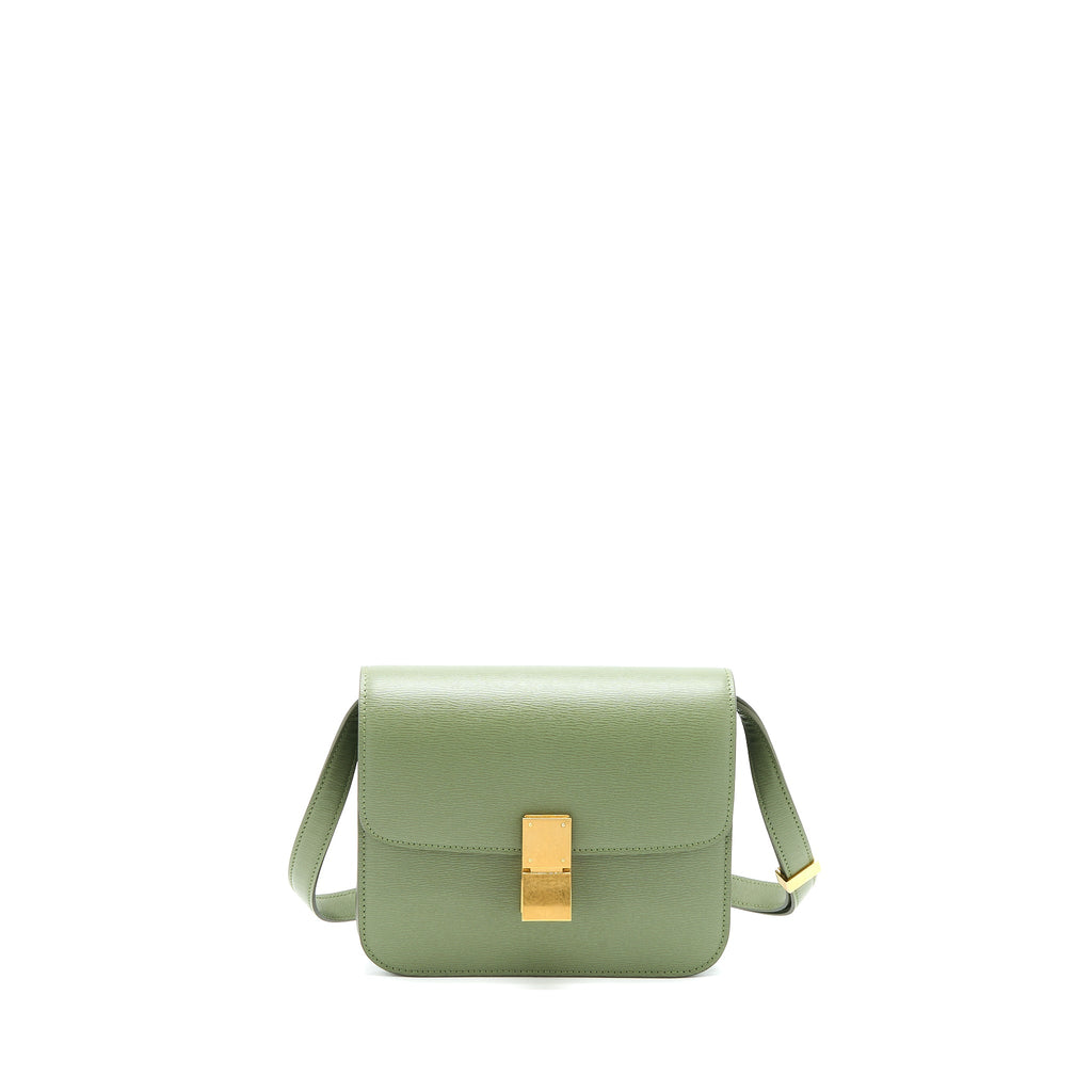 CELINE TEEN BOX CALFSKIN GREEN GHW