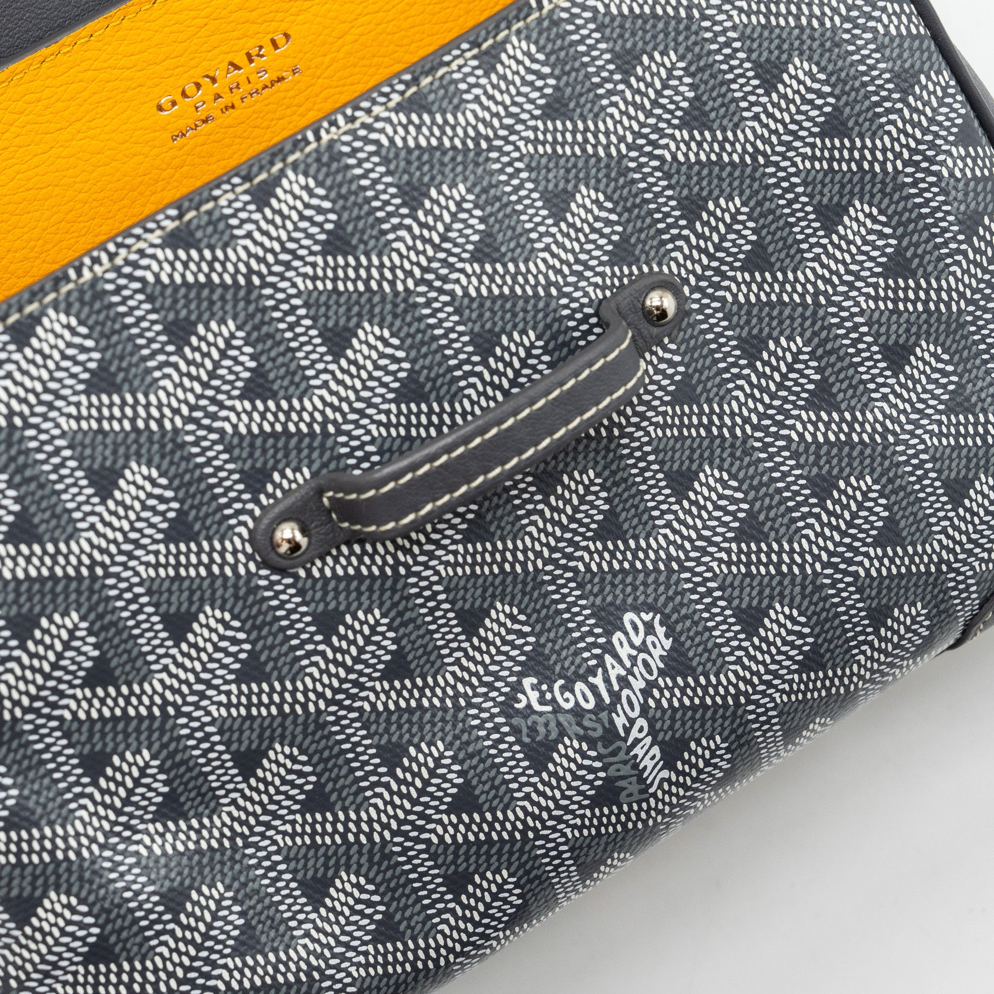 GOYARD MINI SAIGON BAG GOYARDINE CANVAS GREY SHW