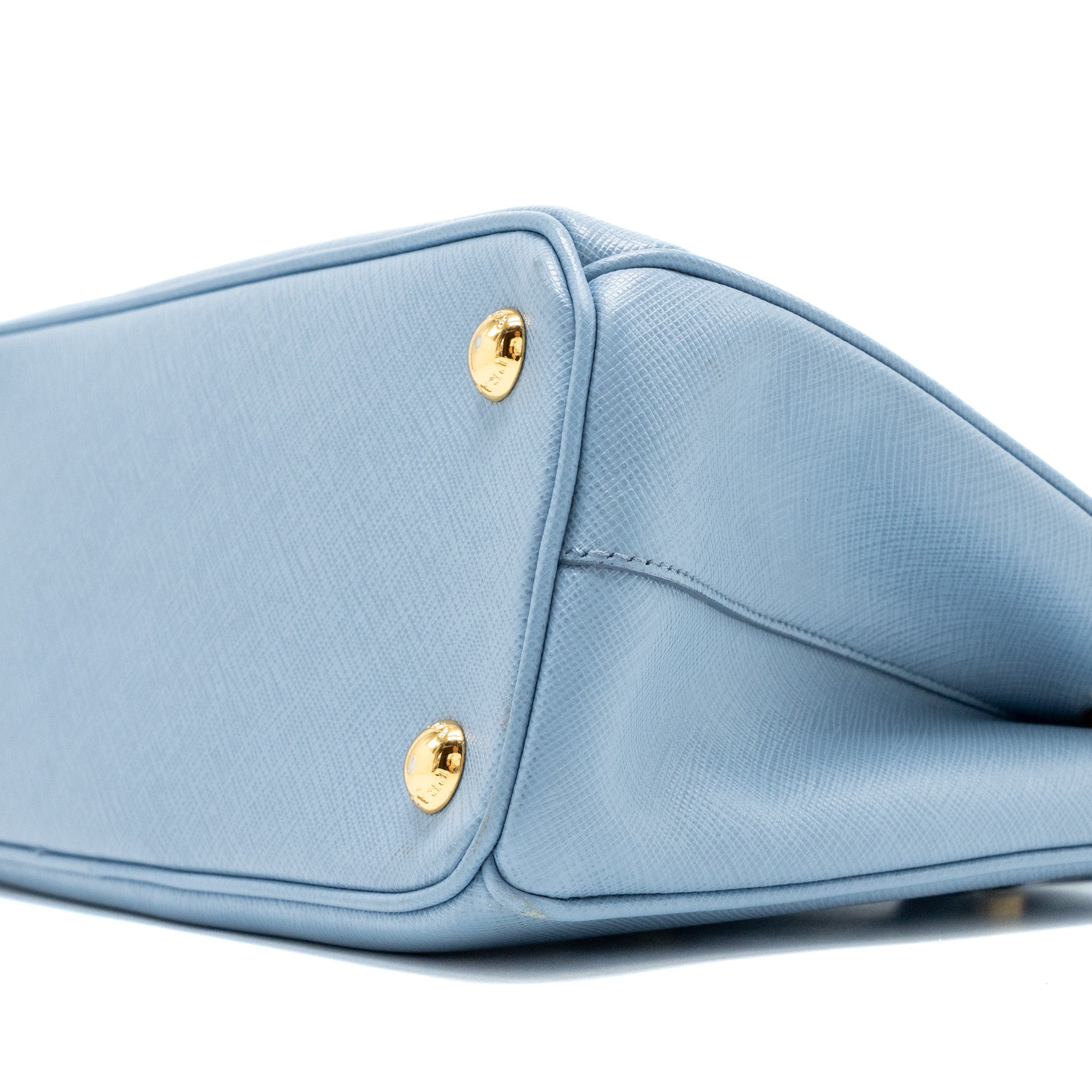 PRADA SMALL SAFFIANO TOTE BAG CALFSKIN LIGHT BLUE GHW