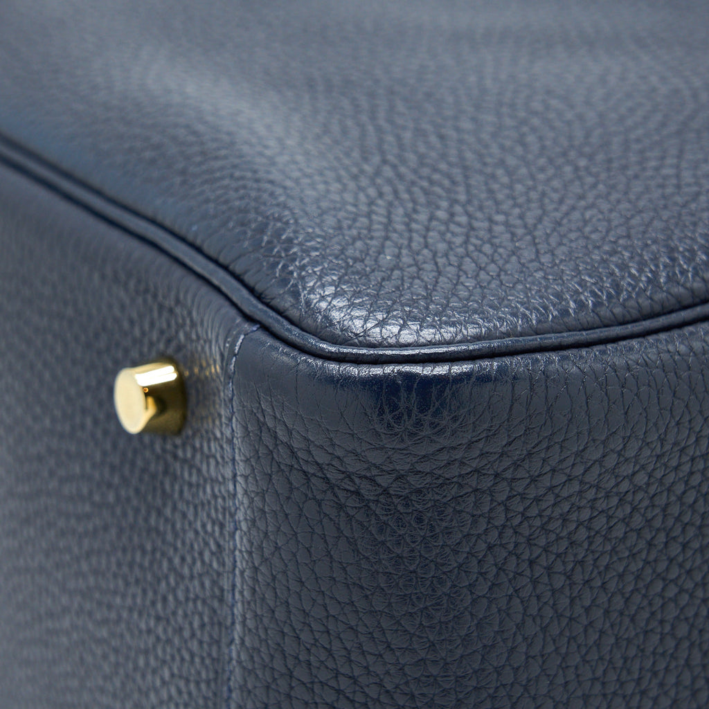HERMES LINDY 30 CLEMENCE BLUE UNIT GHW