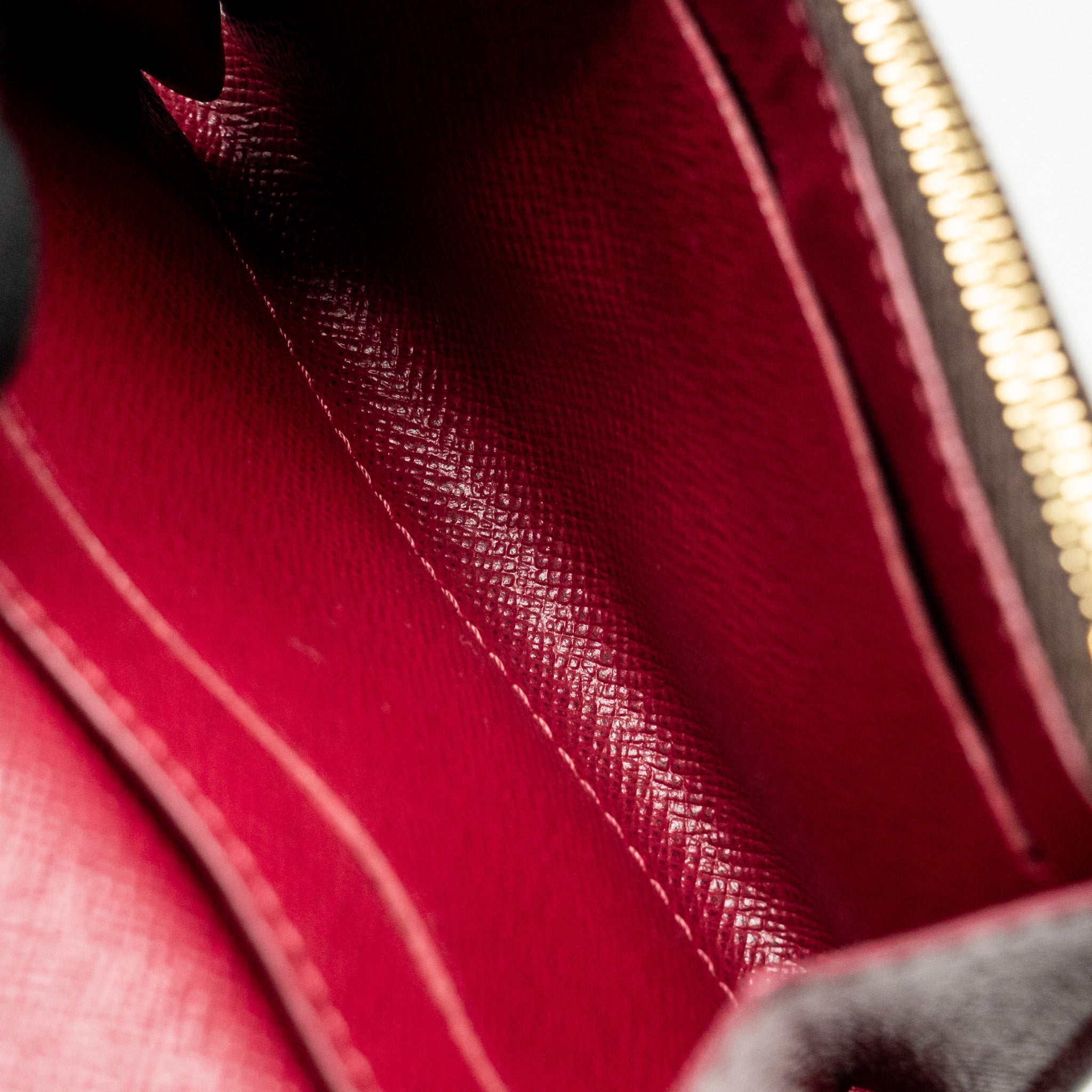 LOUIS VUITTON ROSALIE COIN PURSE MONOGRAM CANVAS FUCHSIA, KEY POUCH DAMIER EBENE GHW(SELL IN A SET)