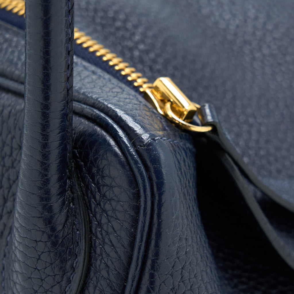 HERMES LINDY 30 CLEMENCE BLUE UNIT GHW
