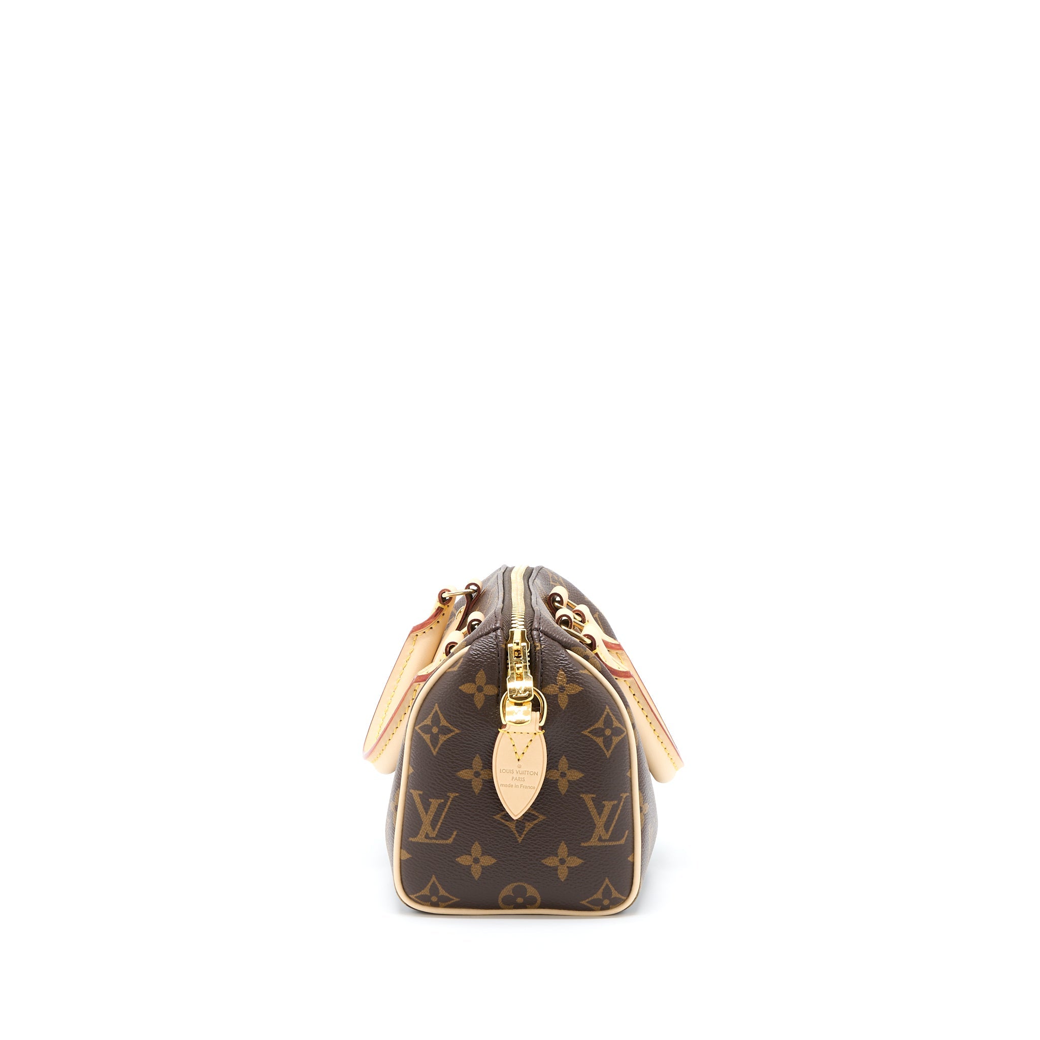 LOUIS VUITTON SPEEDY BANDOULIERE 20 MONOGRAM CANVAS WITH FUCHSIA STRAP GHW