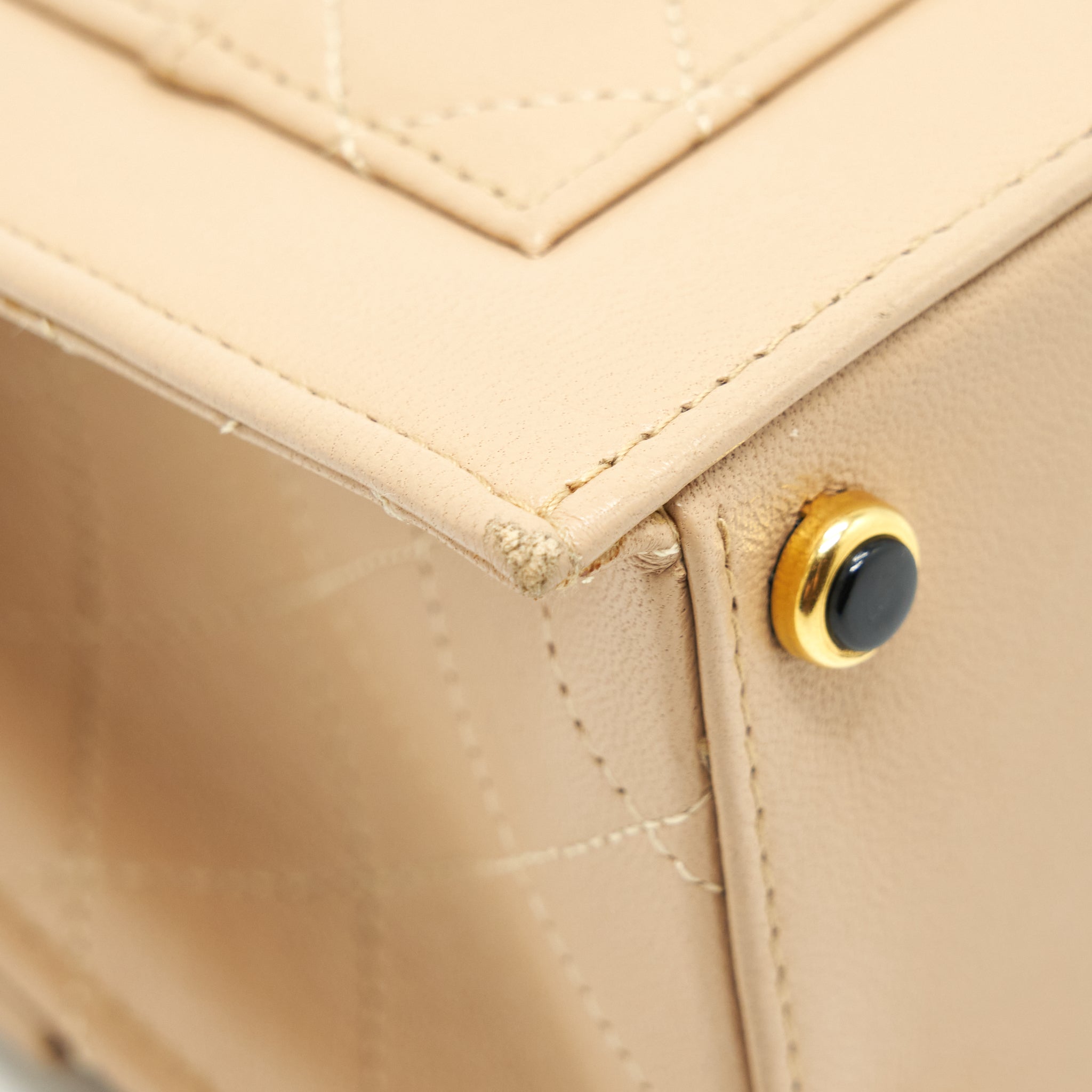 CHANEL VINTAGE SINGLE FLAP BAG CROSS BODY LAMBSKIN BEIGE GHW