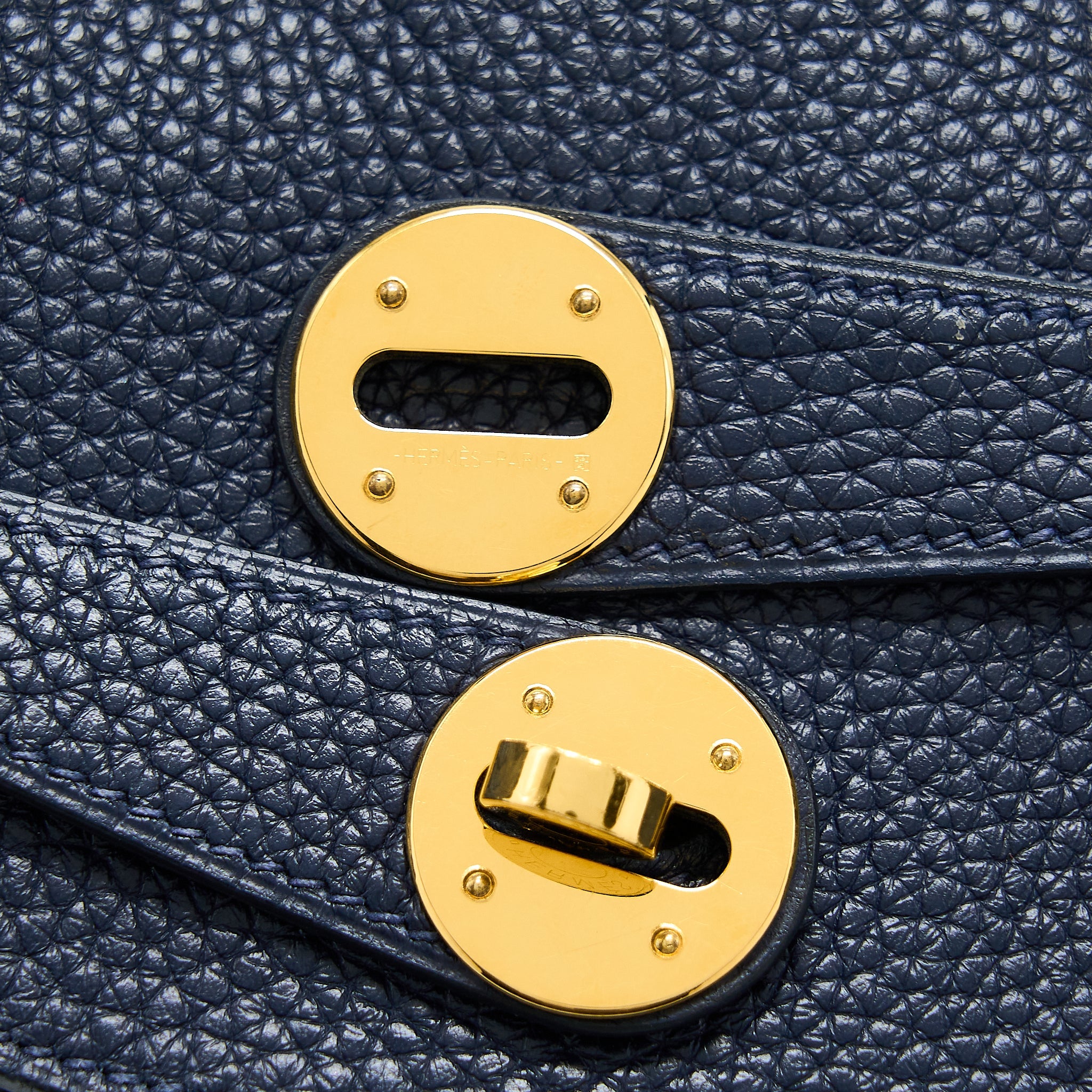 HERMES LINDY 30 CLEMENCE BLUE UNIT GHW