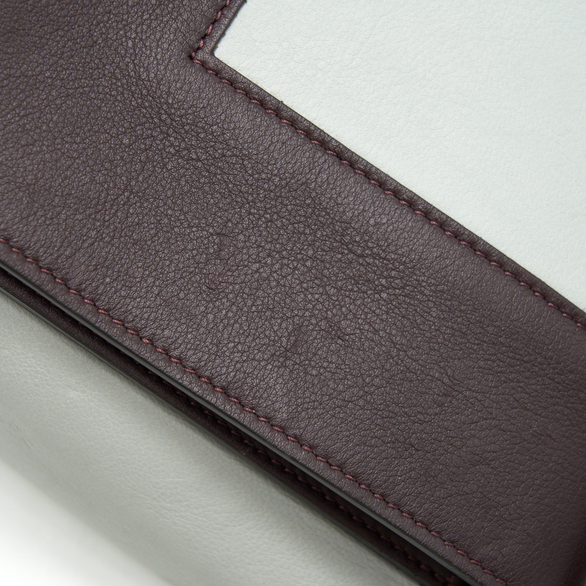 CELINE FRAME SHOULDER BAG GREY/ BURGUNDY