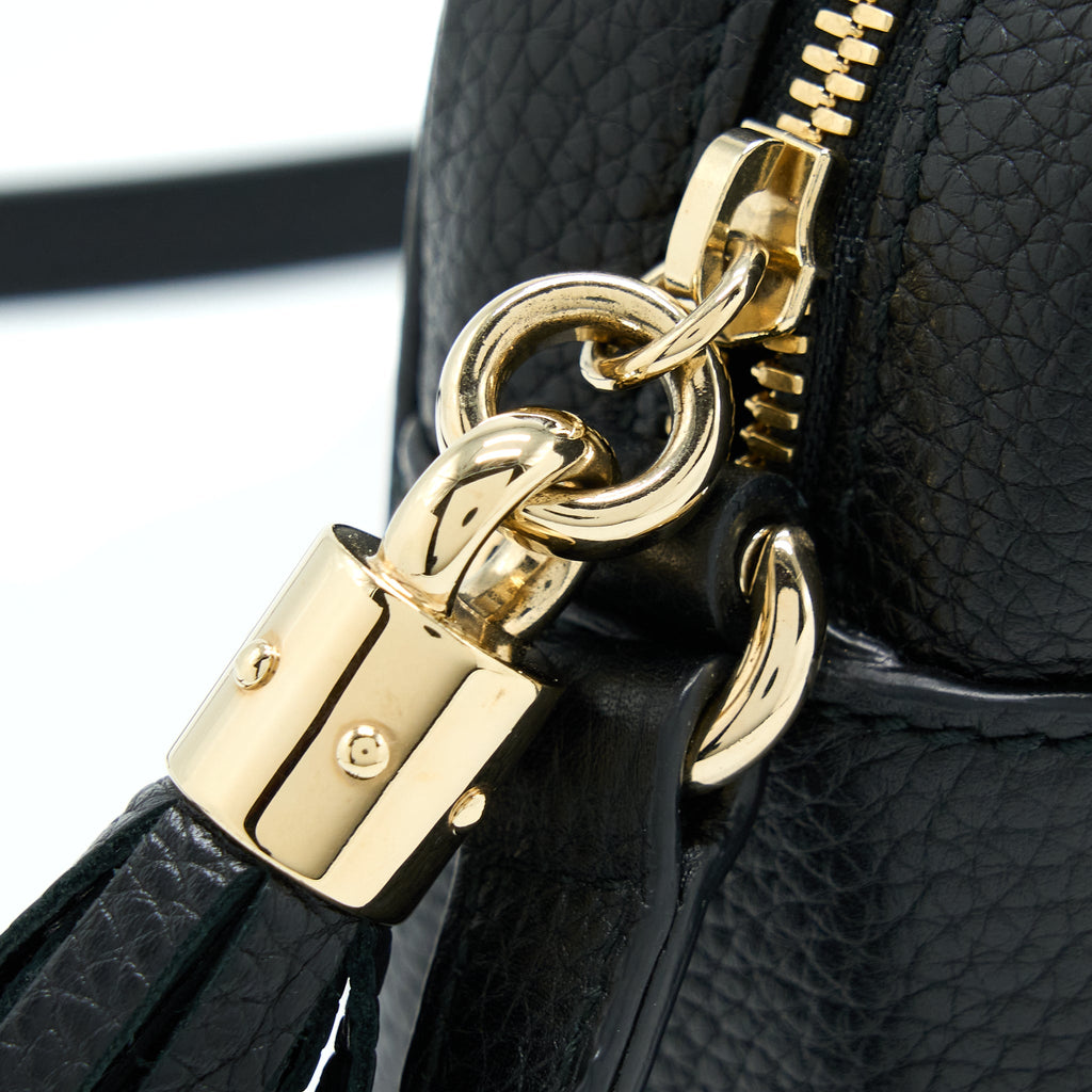 GUCCI SOHO CAMERA DISCO BAG CALFSKIN BLACK GHW