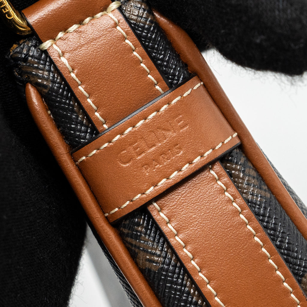 CELINE MINI AVA TRIOMPHE CANVAS/CALFSKIN TAN GHW