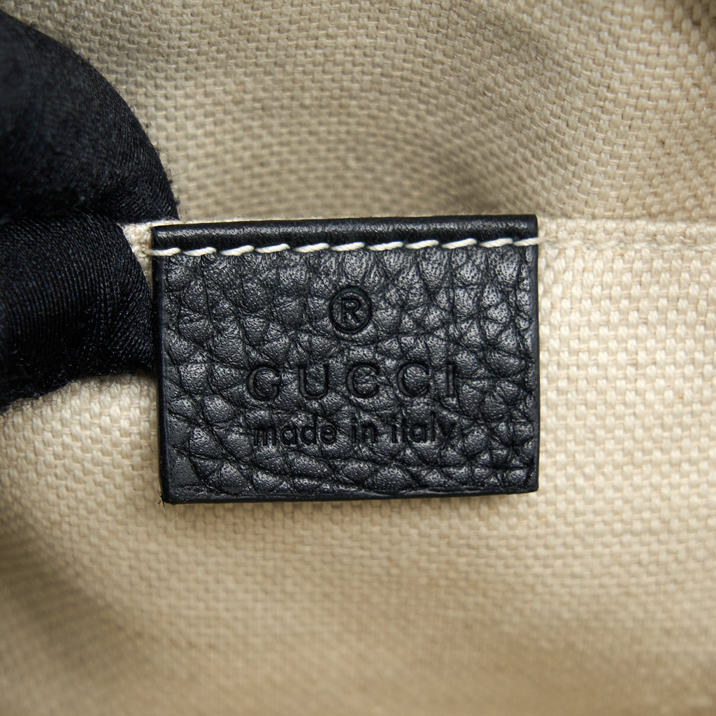 GUCCI SOHO CAMERA DISCO BAG CALFSKIN BLACK GHW