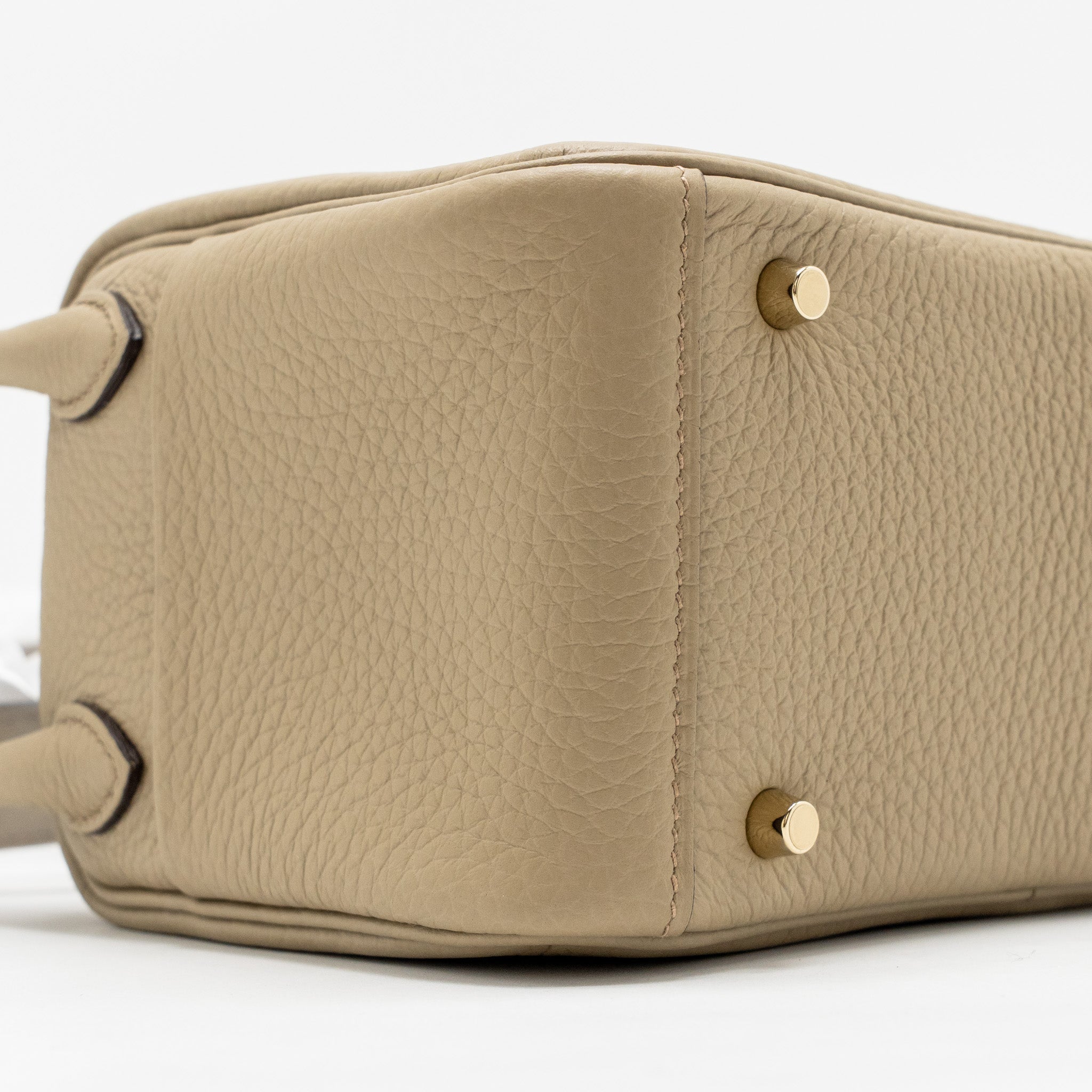 HERMES MINI LINDY II CLEMENCE 8Q BEIGE MARFA GHW