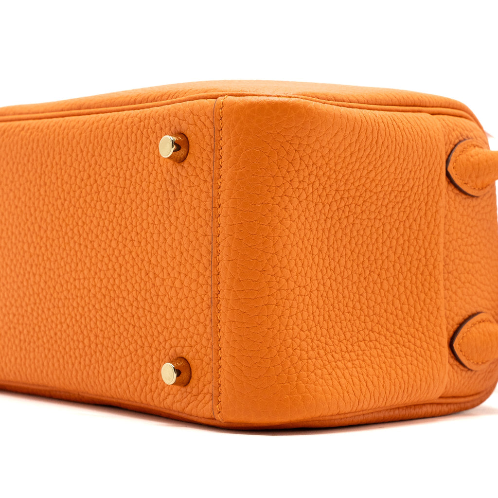 HERMES MINI LINDY CLEMENCE ORANGE GHW