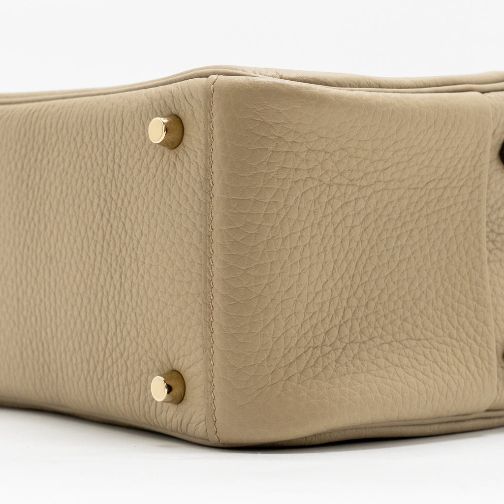 HERMES MINI LINDY II CLEMENCE 8Q BEIGE MARFA GHW