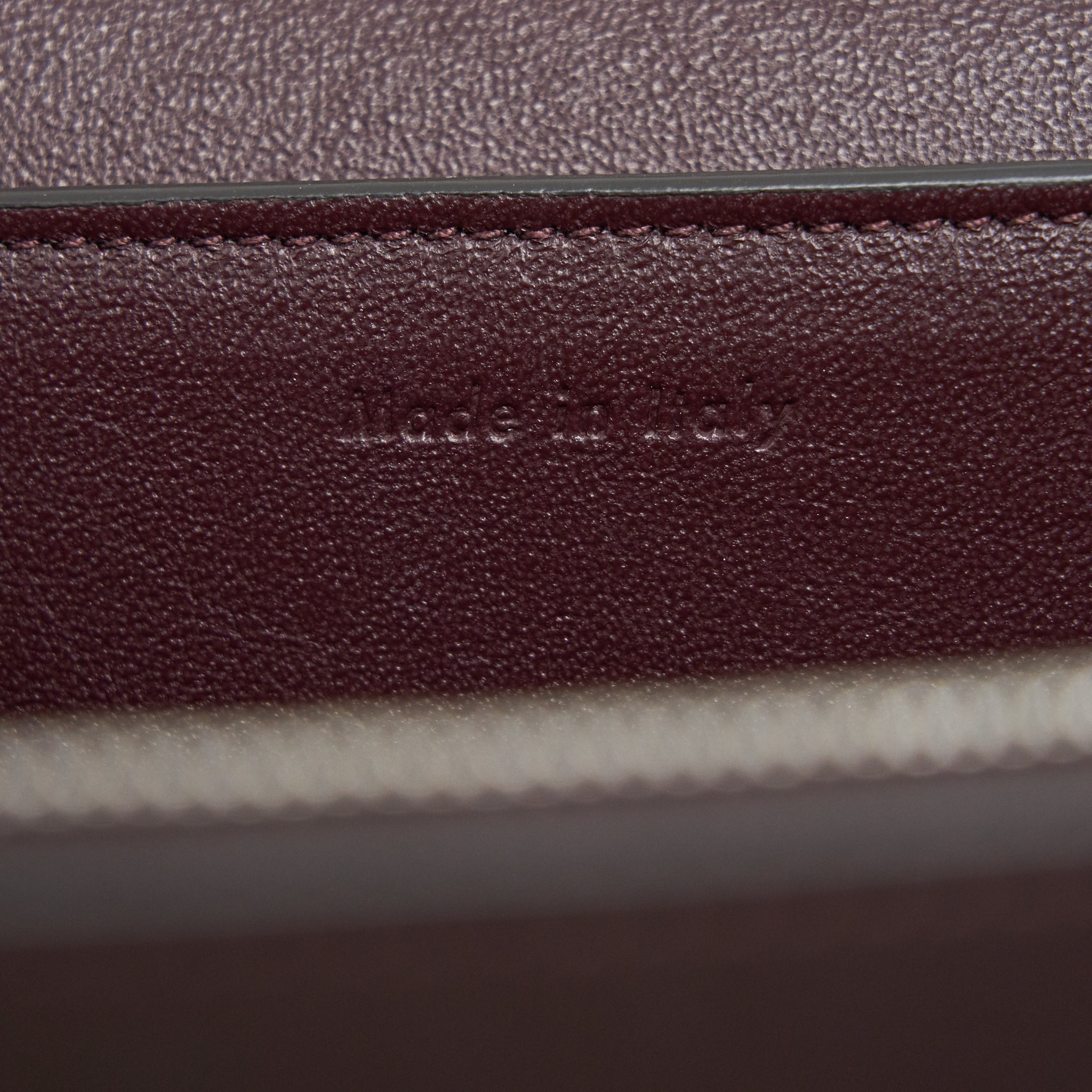CELINE FRAME SHOULDER BAG GREY/ BURGUNDY