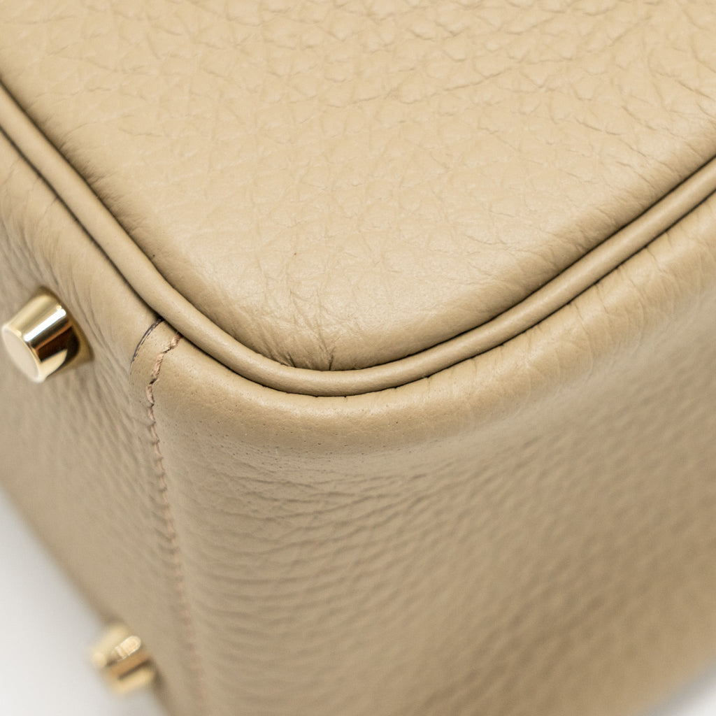HERMES MINI LINDY II CLEMENCE 8Q BEIGE MARFA GHW
