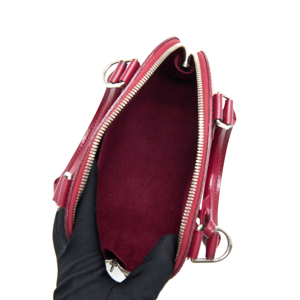 LOUIS VUITTON ALMA BB EPI LEATHER RASPBERRY SHW