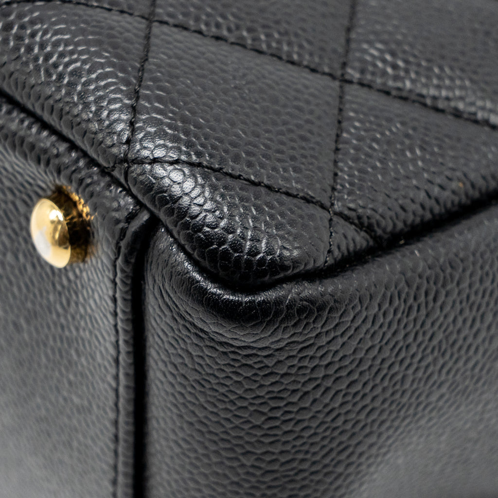 CHANEL PETITE TIMELESS TOTE CAVIAR BLACK GHW