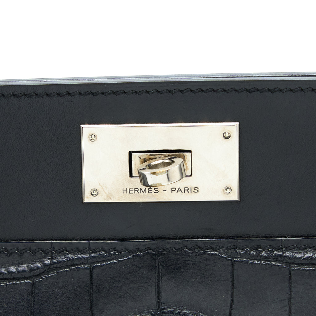 HERMES TOOLBOX 20 MAT CROCODILE/SWIFT BLACK SHW