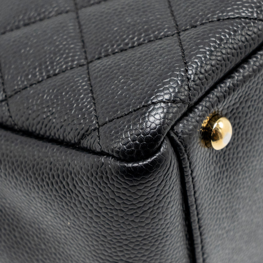 CHANEL PETITE TIMELESS TOTE CAVIAR BLACK GHW