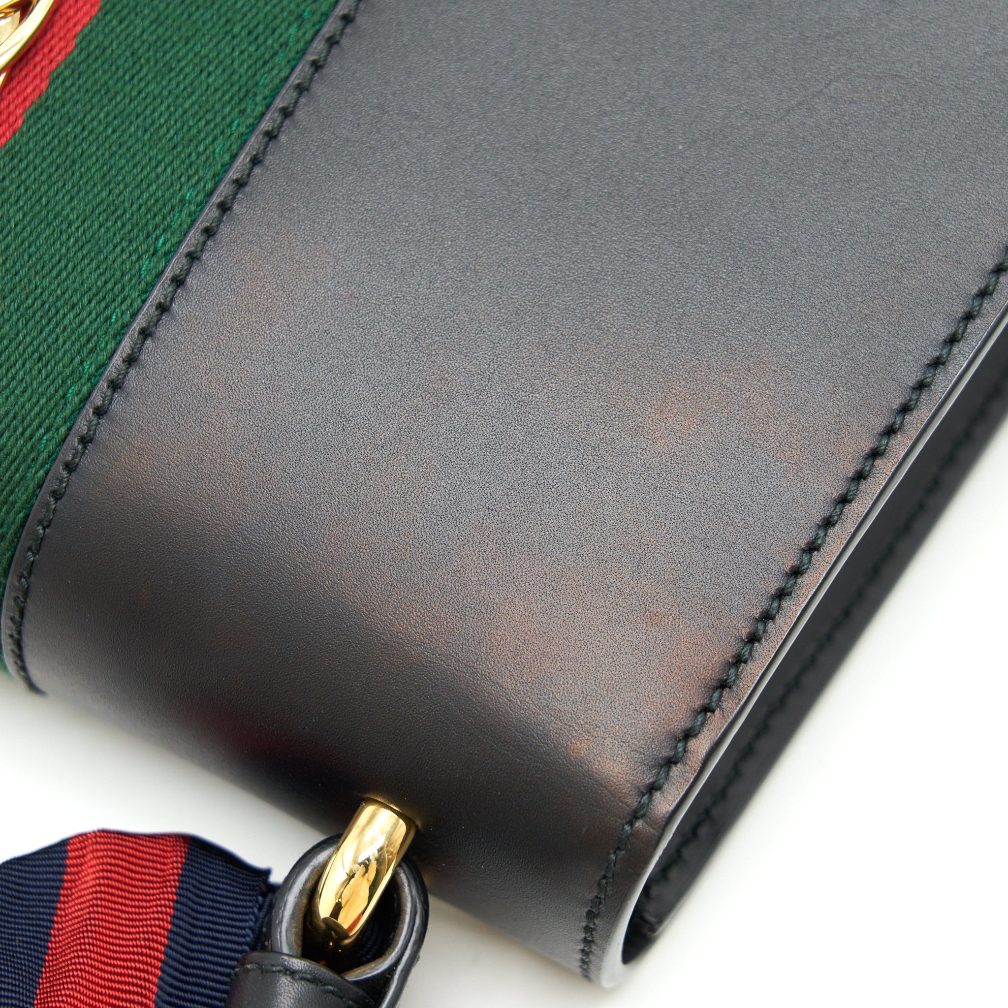 GUCCI SYLVIA SMALL LEATHER BAG BLACK