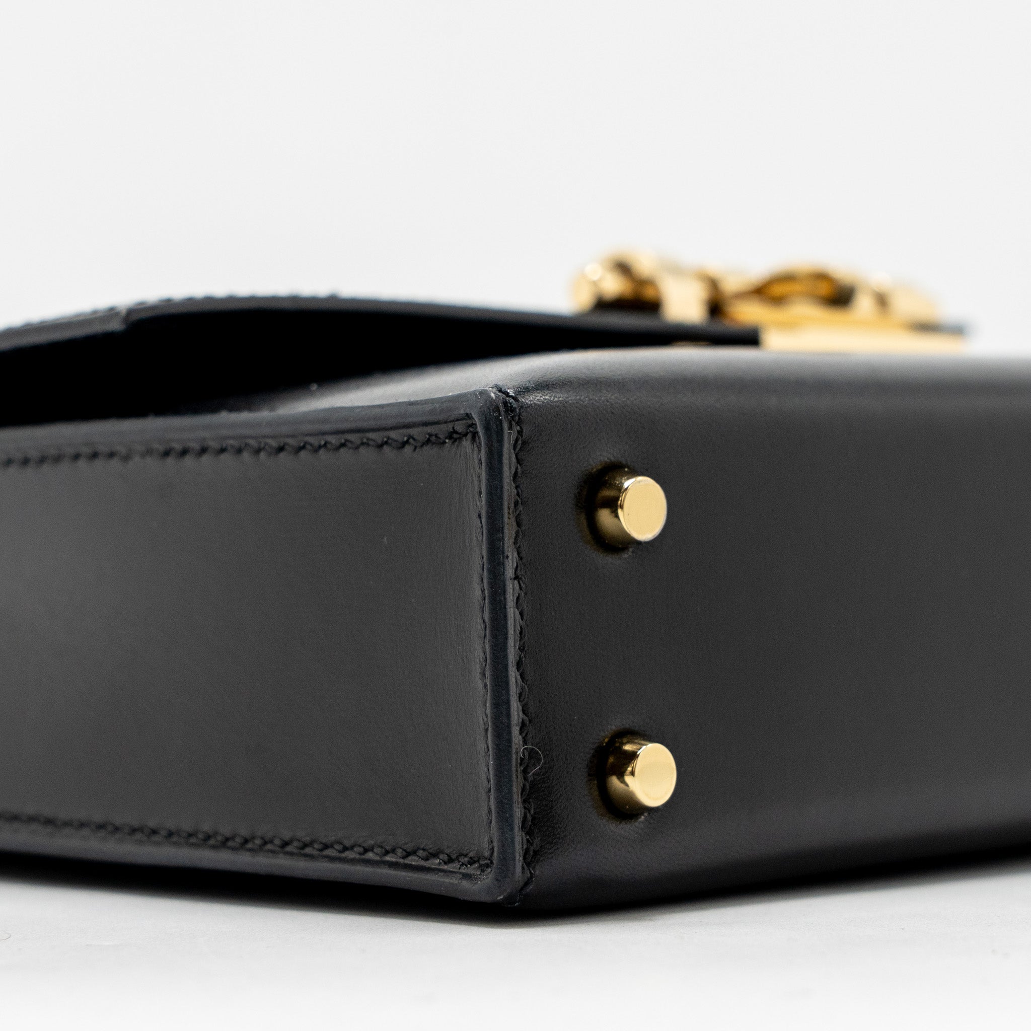 HERMES MINI VERROU BOX BLACK GHW