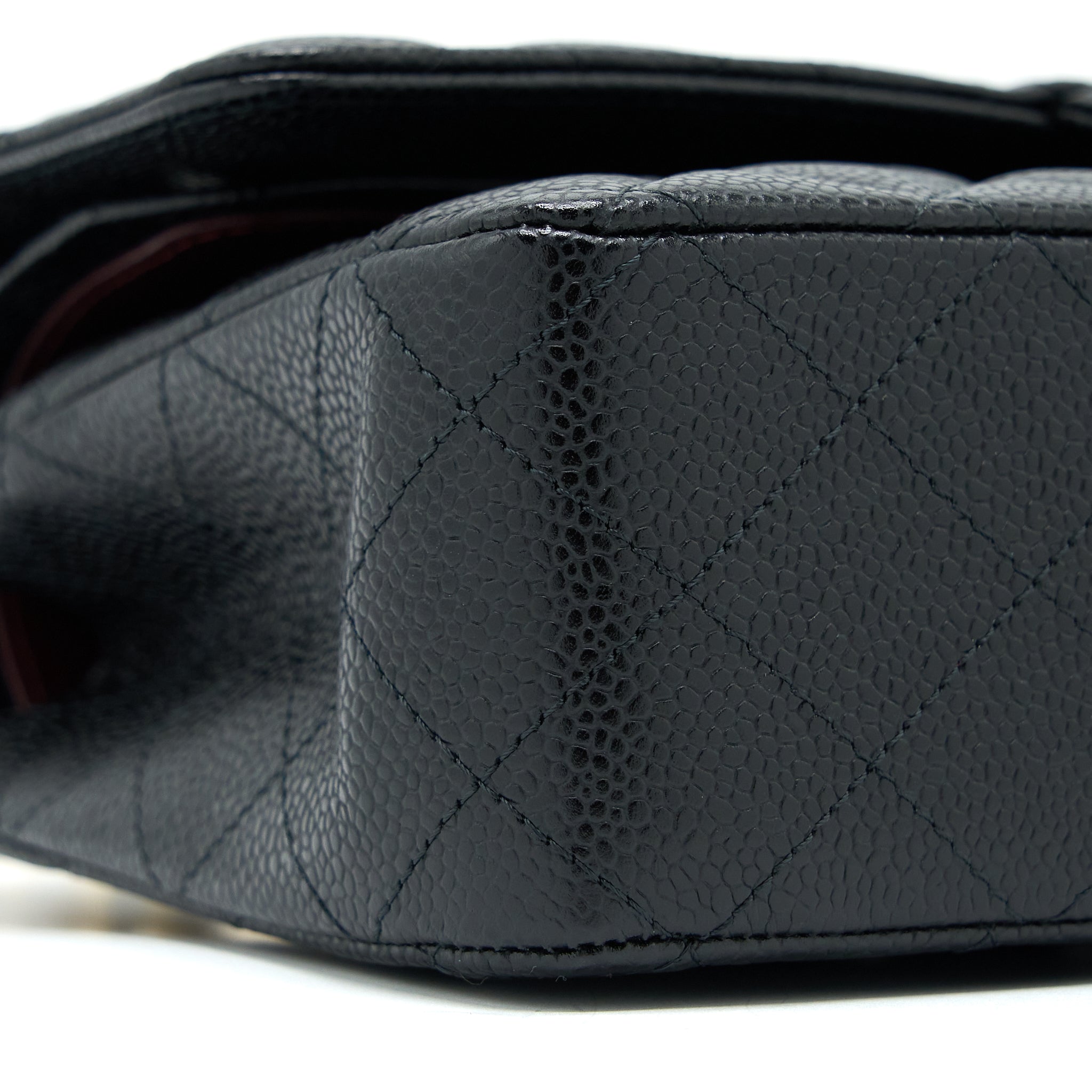 CHANEL MEDIUM CLASSIC DOUBLE FLAP BAG CAVIAR BLACK GHW (MICROCHIP)