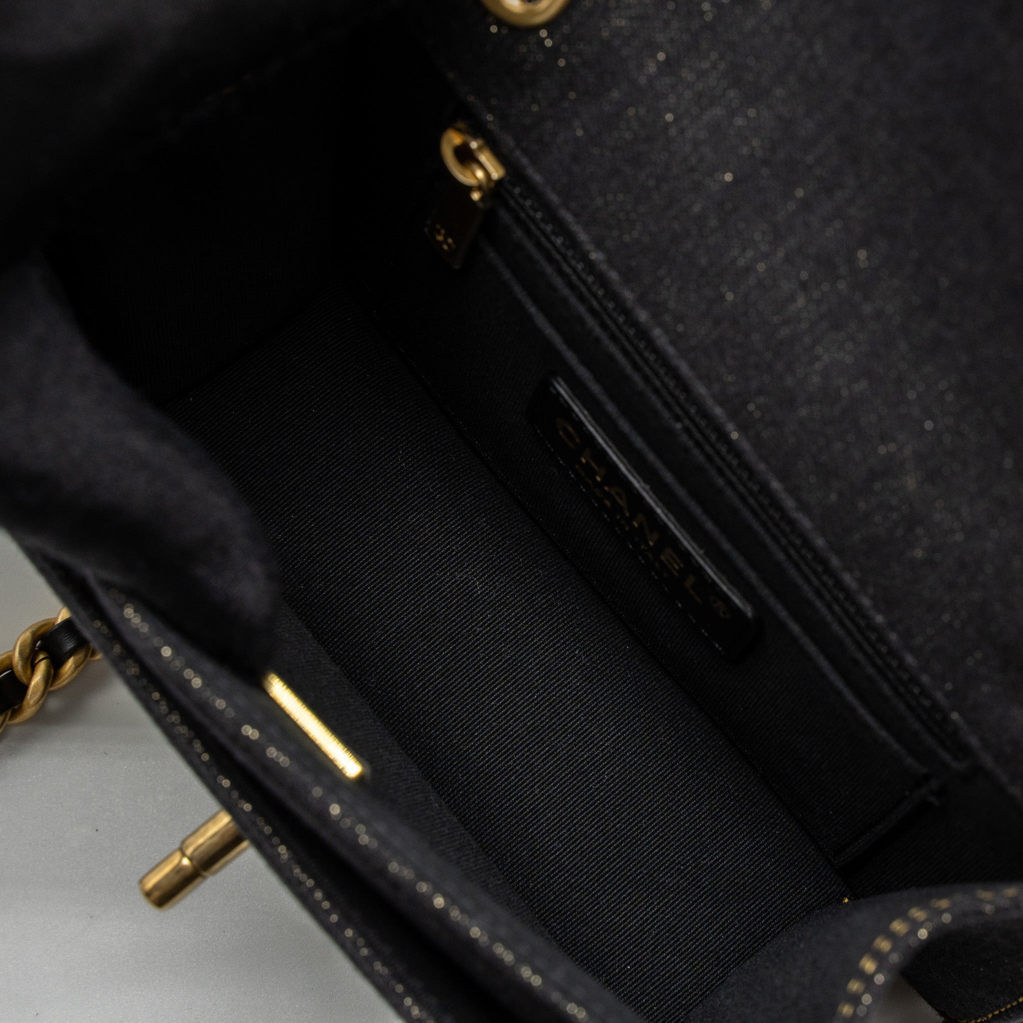 CHANEL 23S FLAP BAG DENIM DARK BLUE BRUSHED GHW (MICROCHIP)